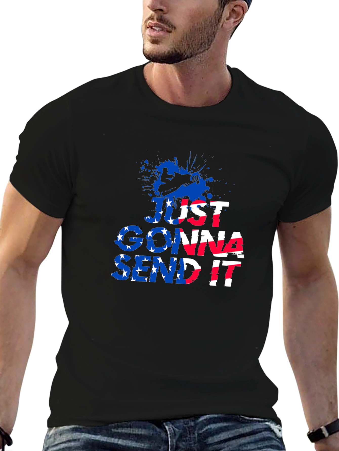 Just Gonna Send It T-Shirt - Black Graphic Tee