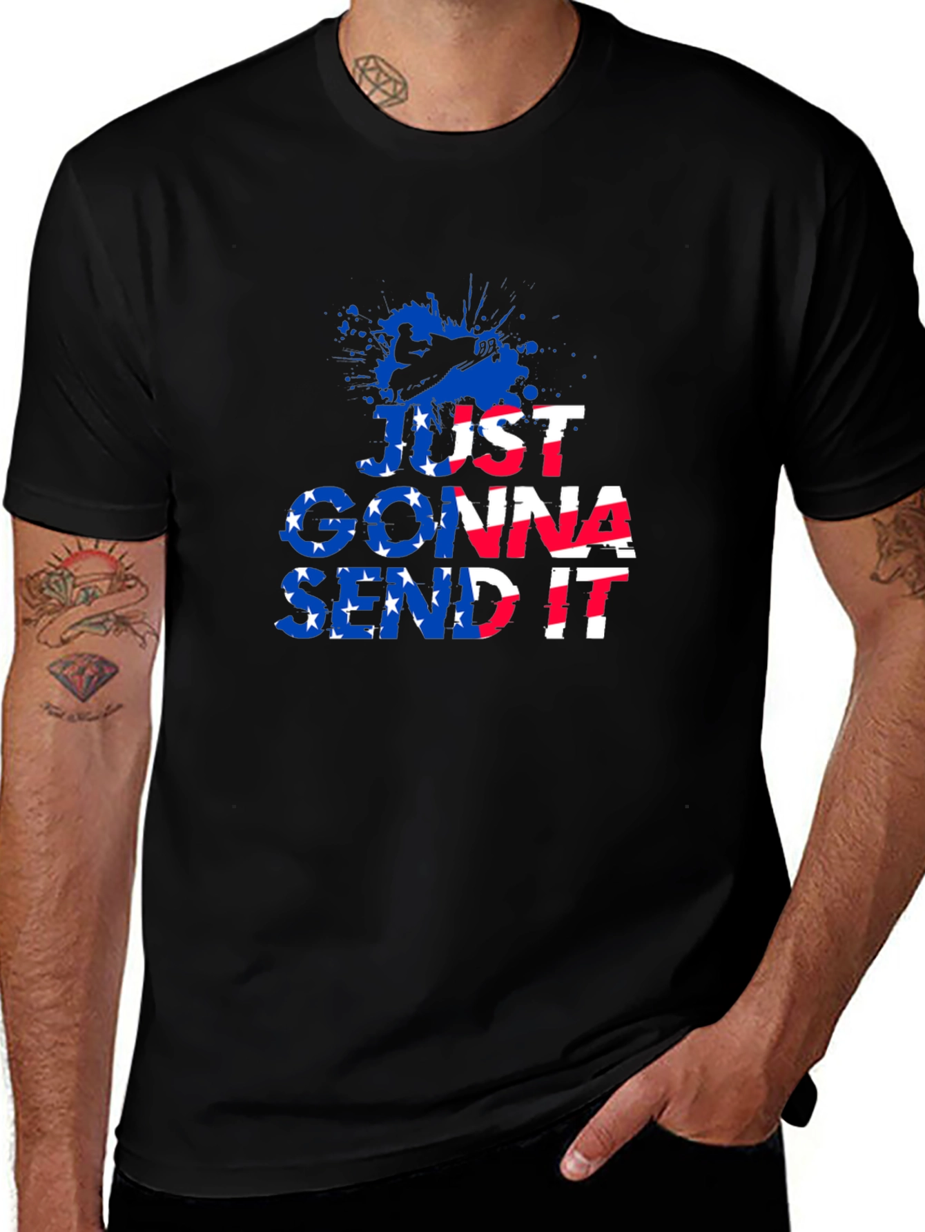 Just Gonna Send It T-Shirt - Black Graphic Tee