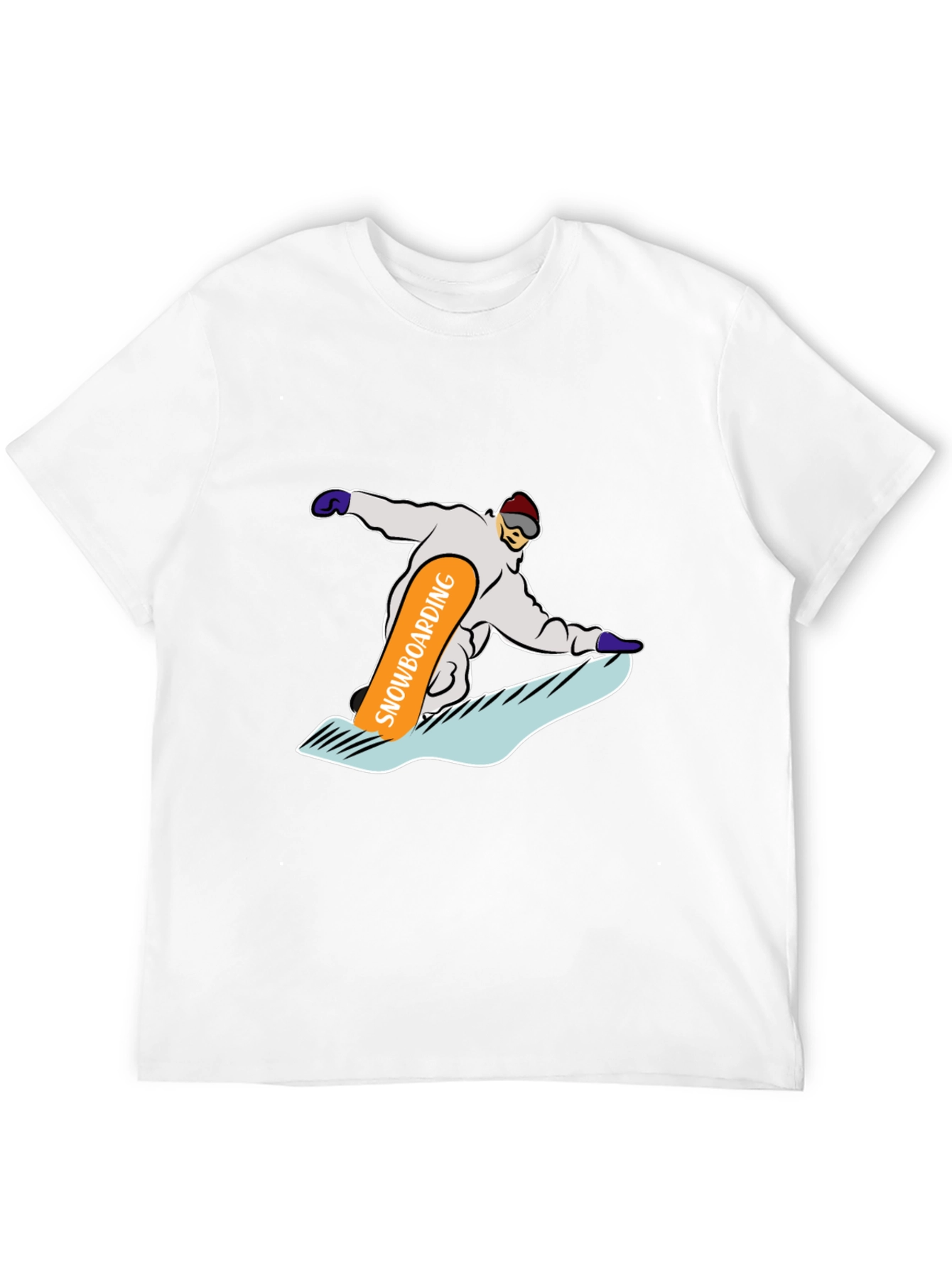 Snowboarding Graphic Tee - Cool Black T-Shirt