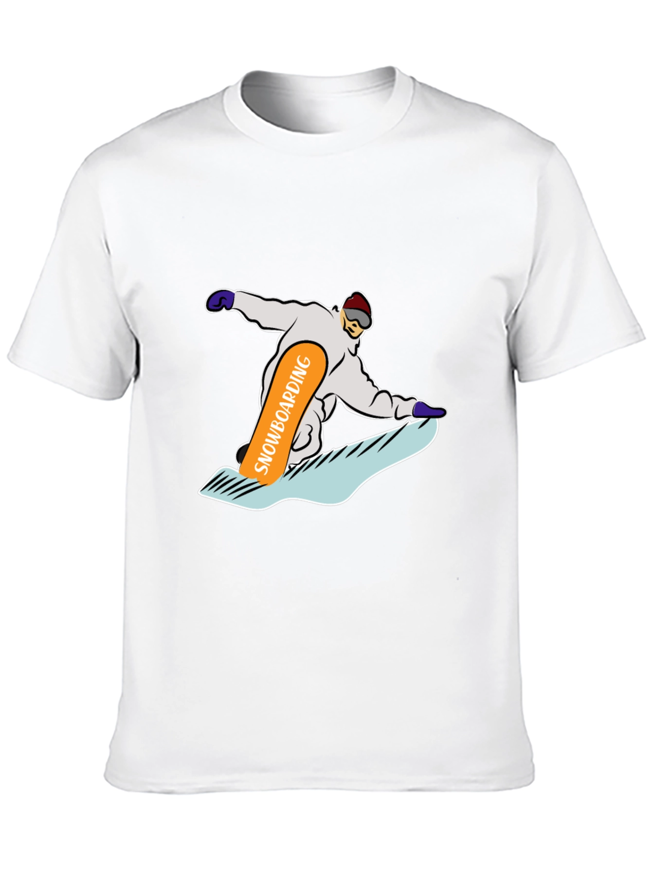 Snowboarding Graphic Tee - Cool Black T-Shirt