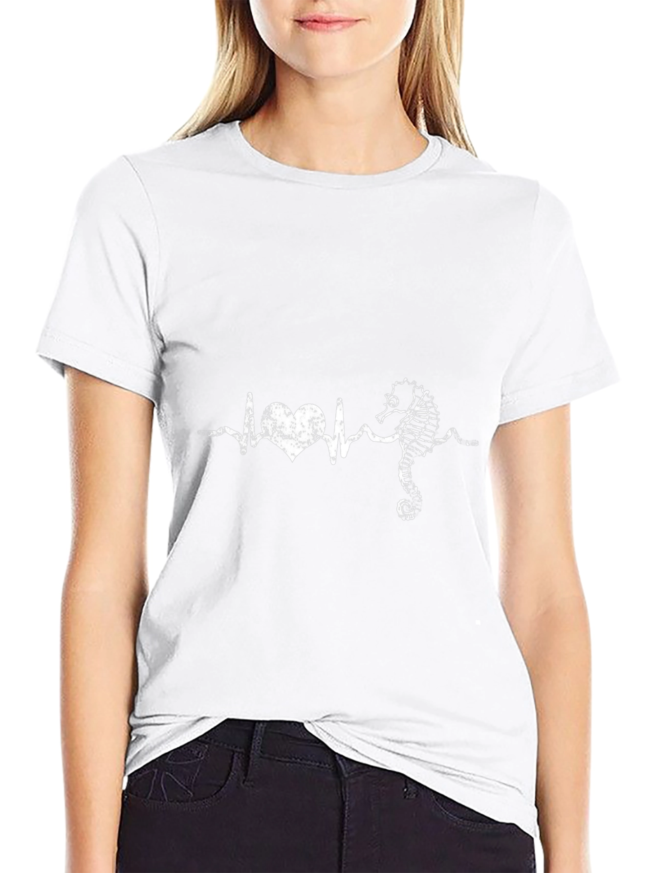 Seahorse Heartbeat Tee - Stylish Graphic T-Shirt