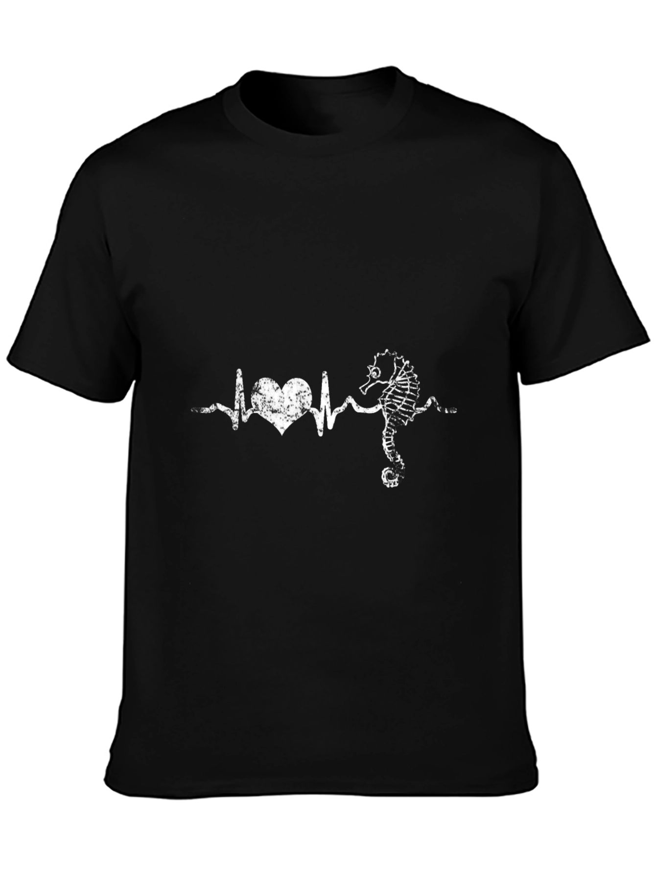 Seahorse Heartbeat Tee - Stylish Graphic T-Shirt