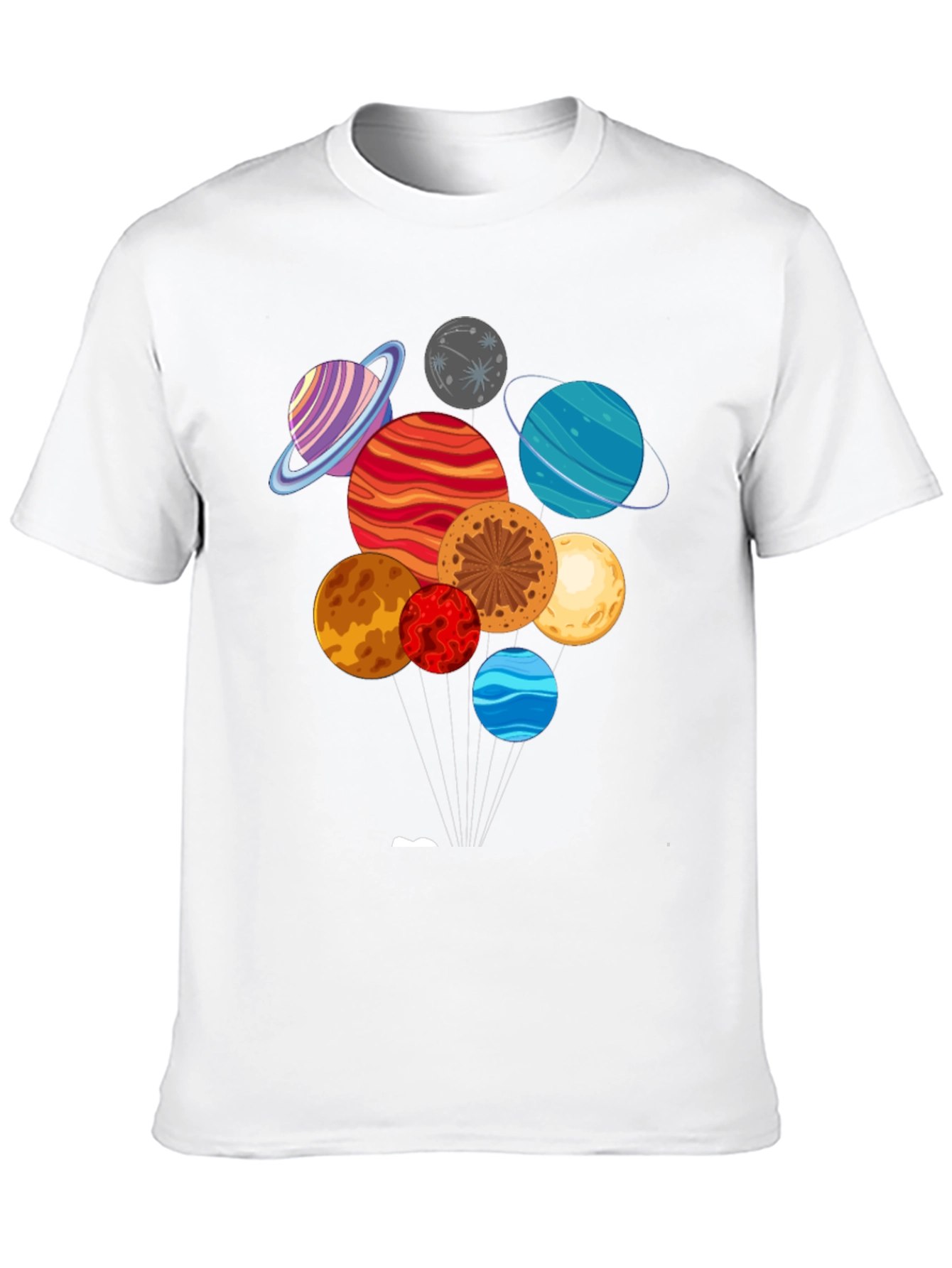 Planets Graphic Print Tee | Cosmic Style