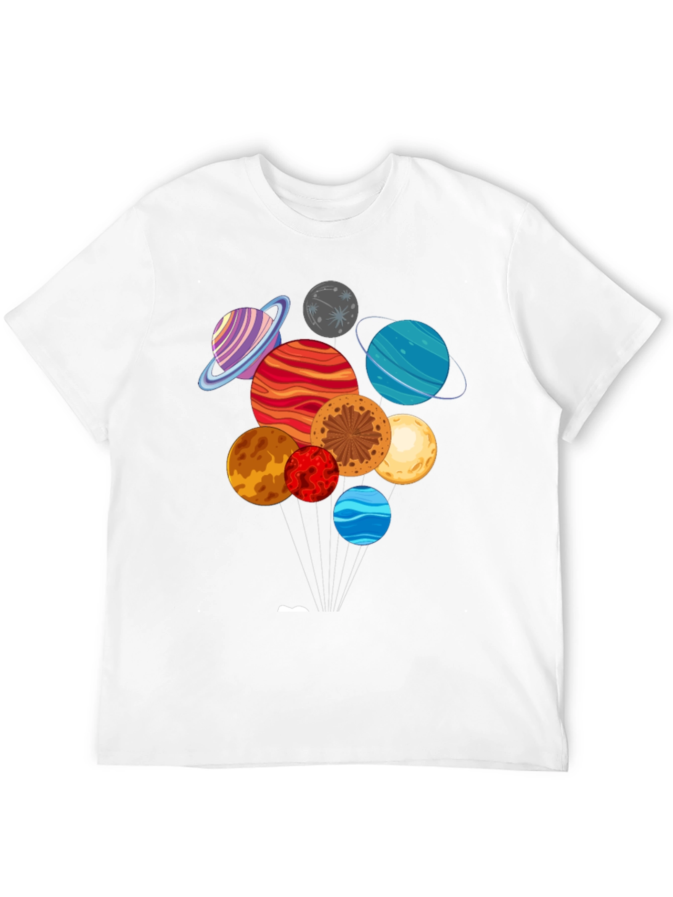 Planets Graphic Print Tee | Cosmic Style