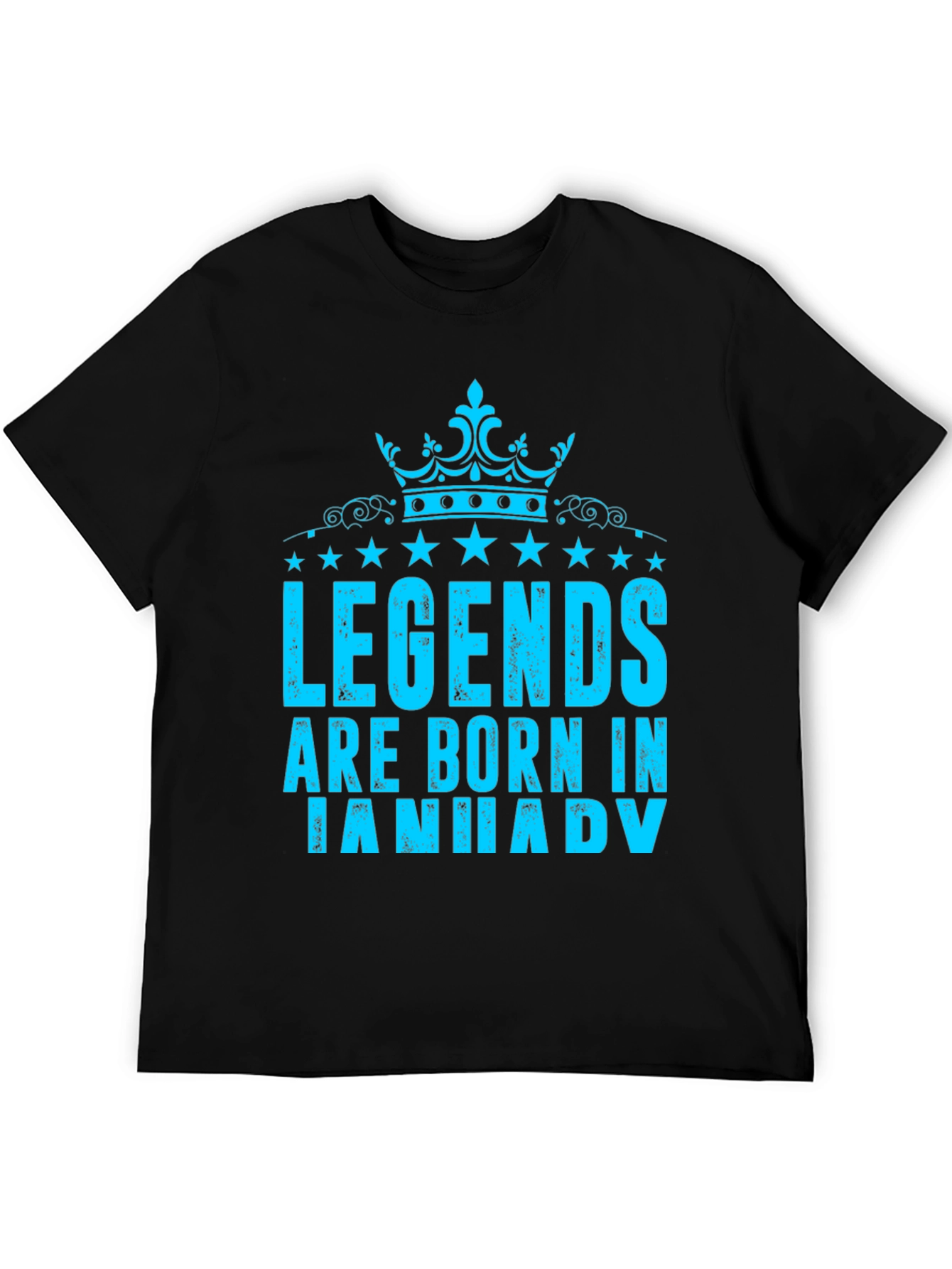Legends Are Born in January Black T-Shirt