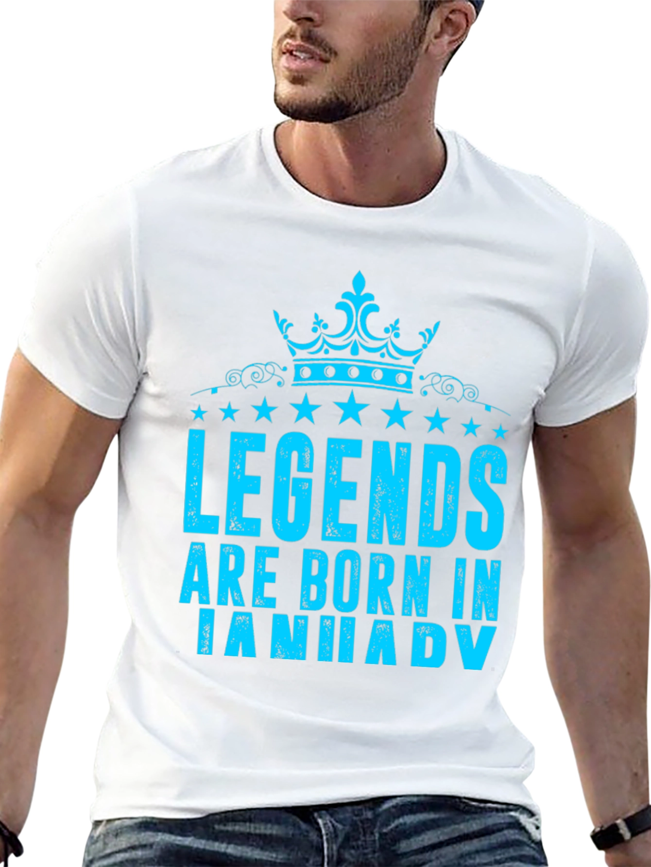 Legends Are Born in January Black T-Shirt
