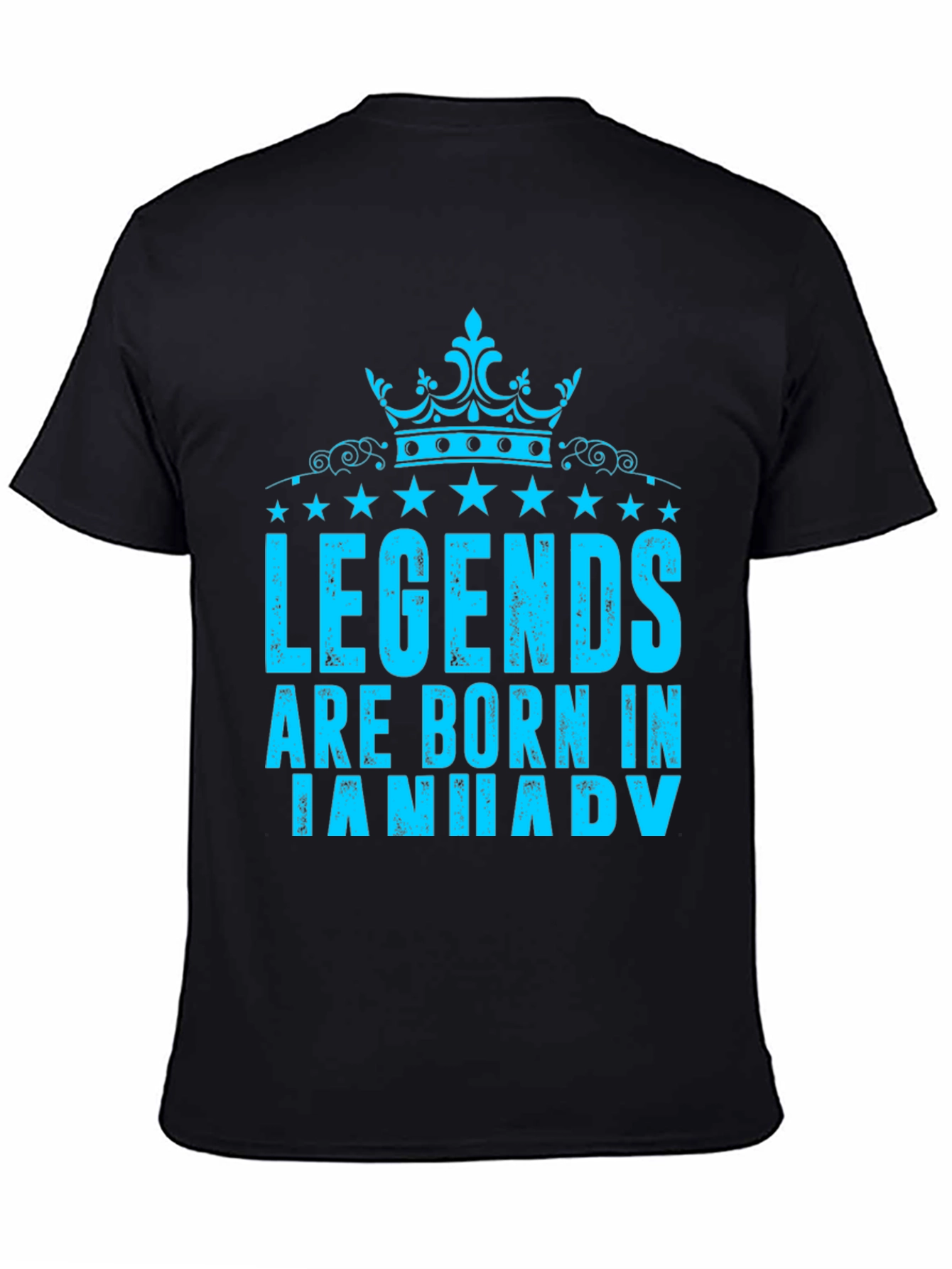 Legends Are Born in January Black T-Shirt
