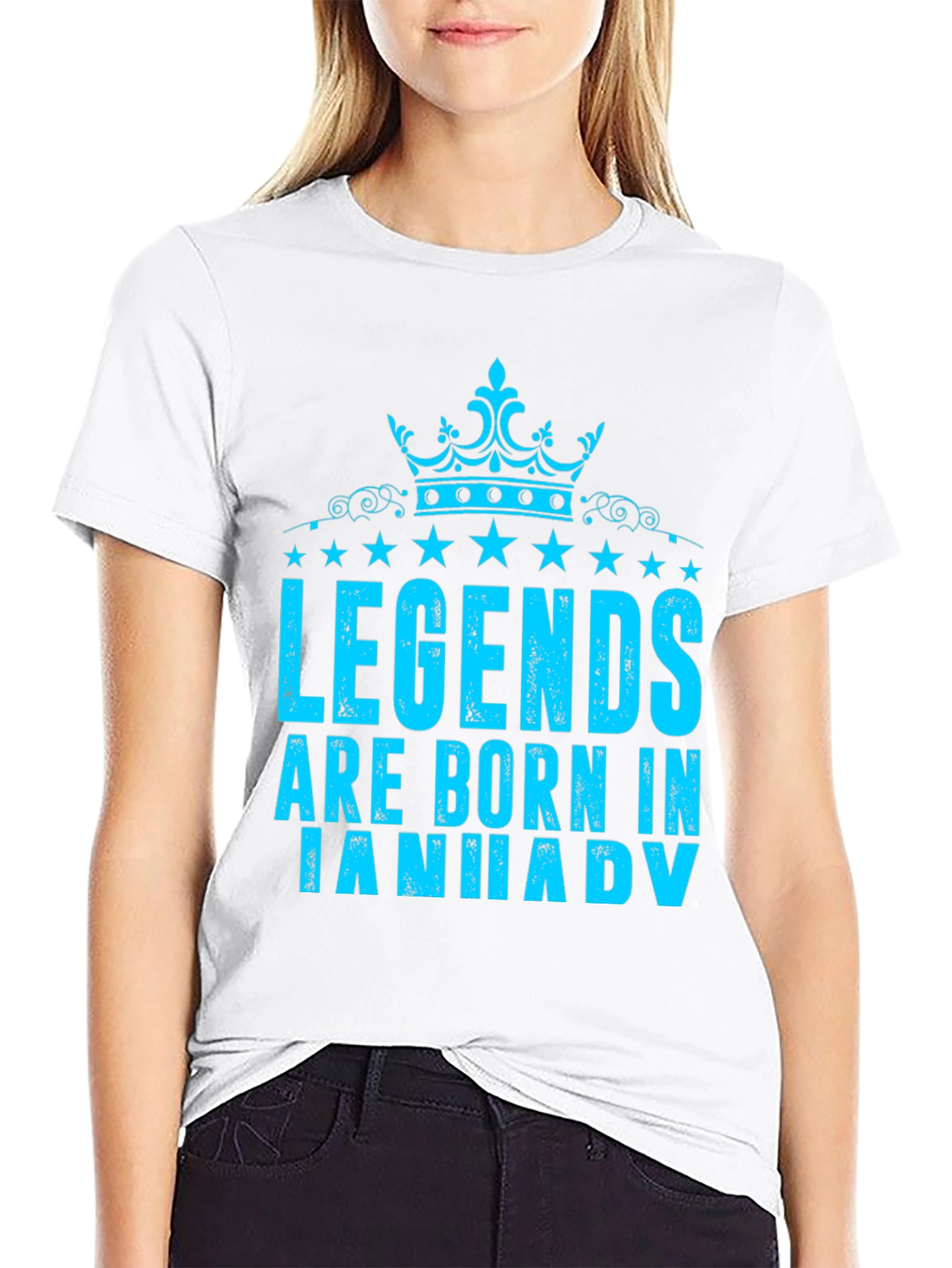 Legends Are Born in January Black T-Shirt