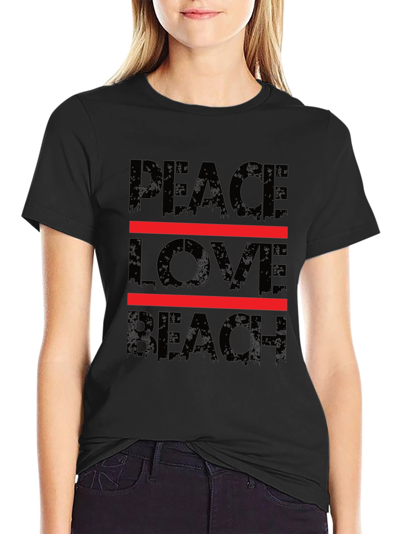 Peace Love Beach Graphic T-Shirt