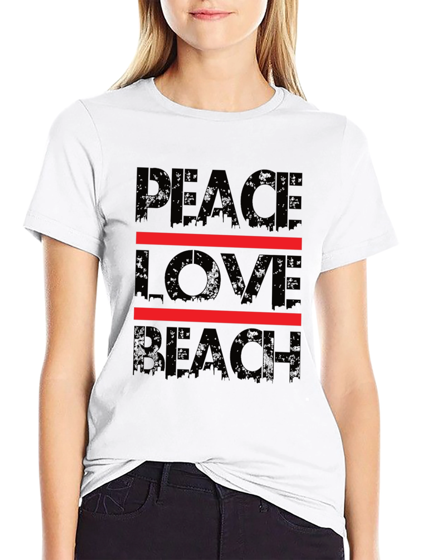 Peace Love Beach Graphic T-Shirt