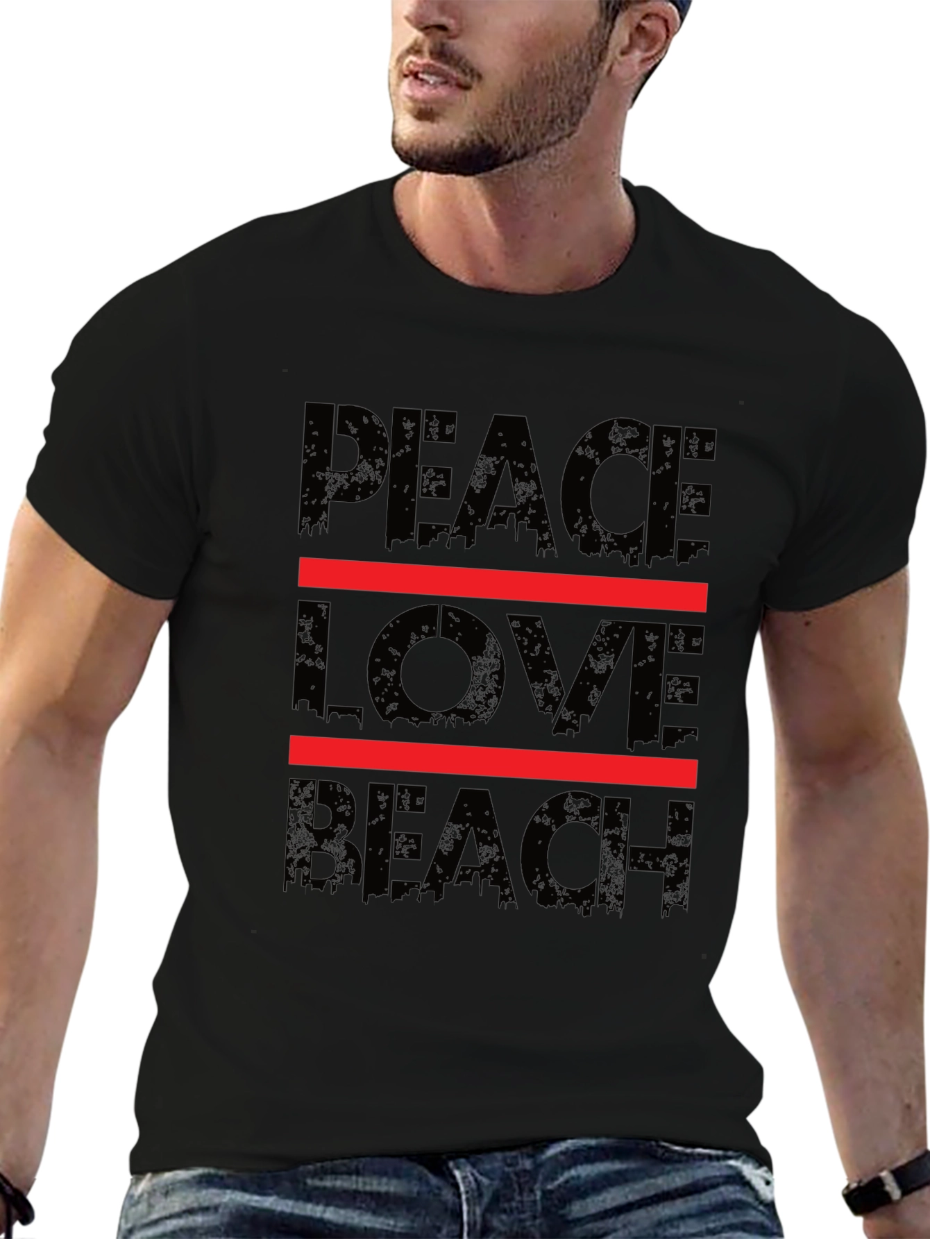 Peace Love Beach Graphic T-Shirt