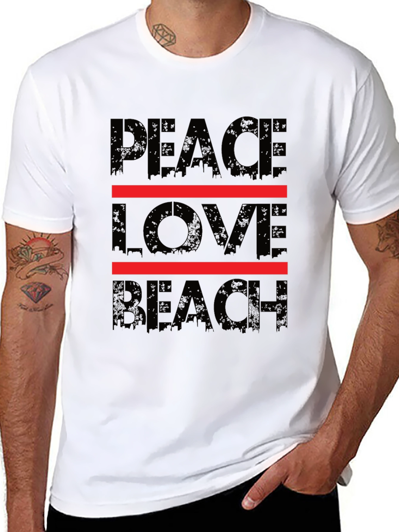Peace Love Beach Graphic T-Shirt