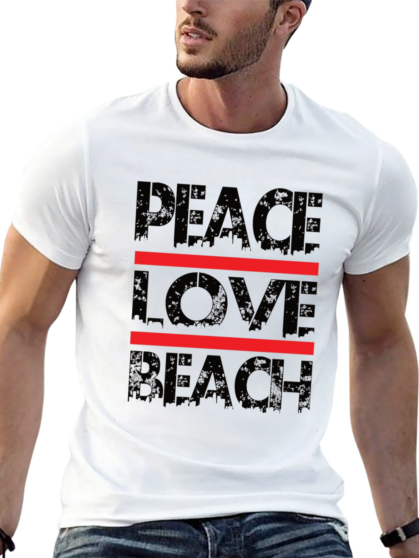 Peace Love Beach Graphic T-Shirt