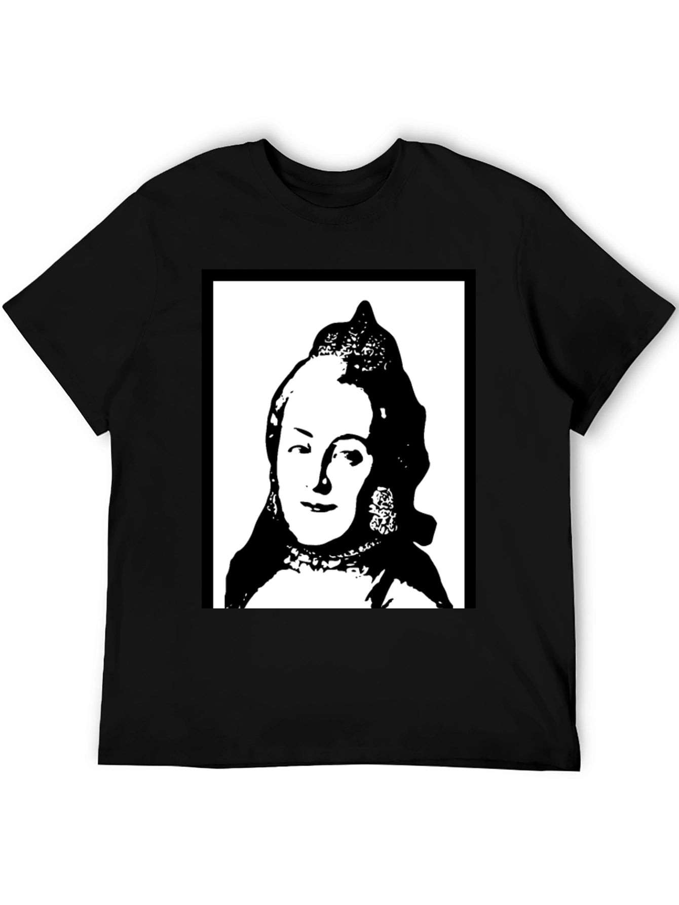 Silhouette Portrait Graphic Tee - Black