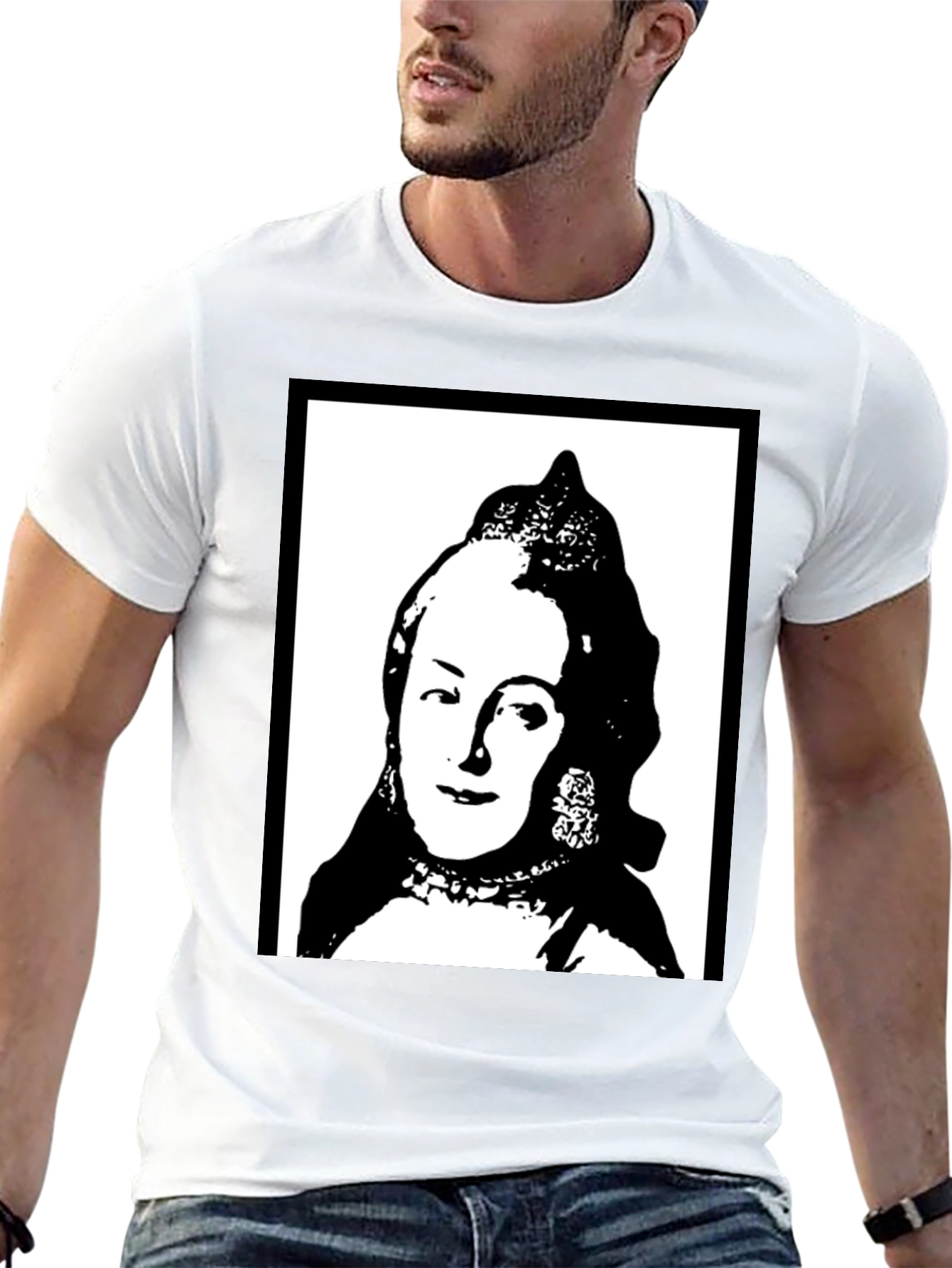 Silhouette Portrait Graphic Tee - Black