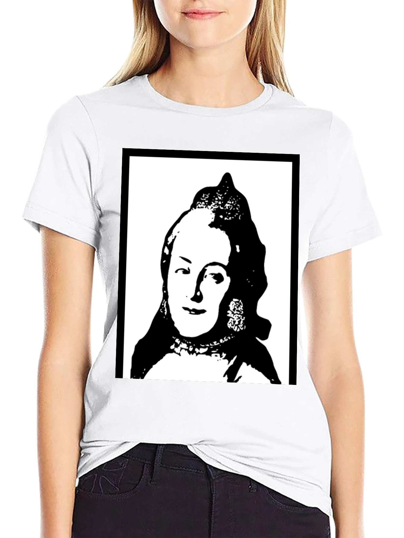 Silhouette Portrait Graphic Tee - Black