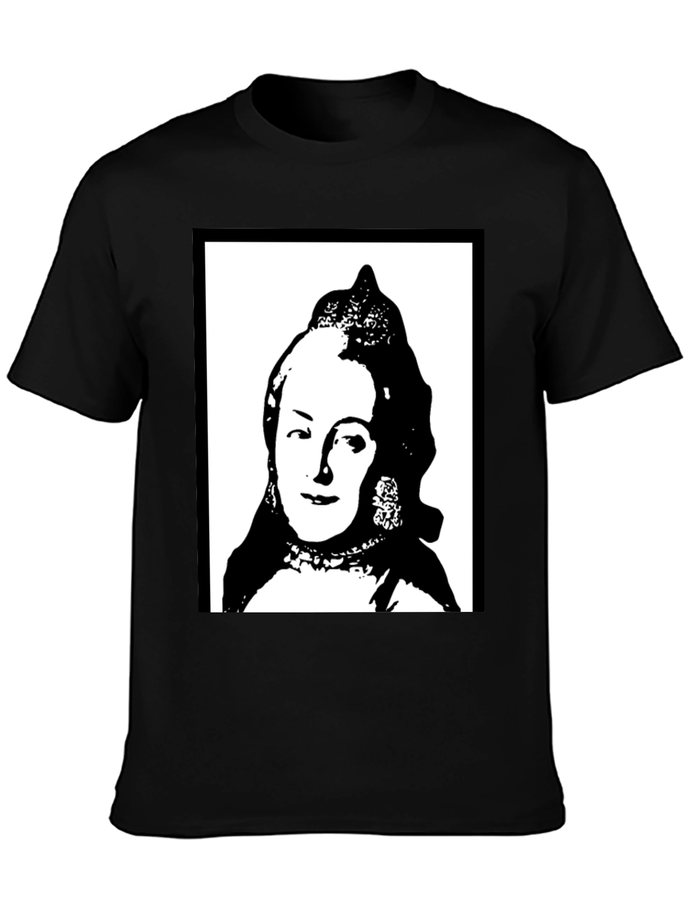 Silhouette Portrait Graphic Tee - Black