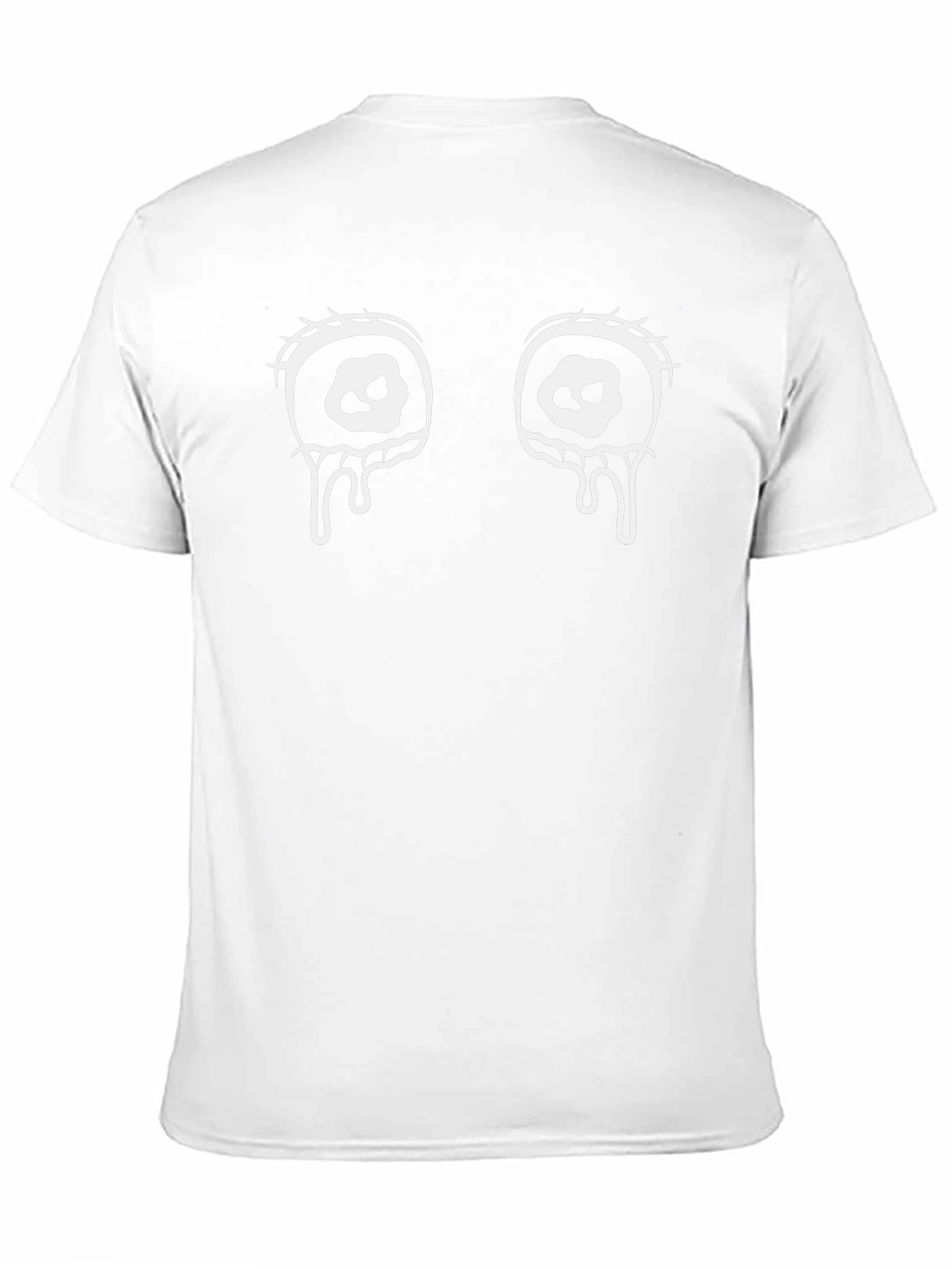 Mens Black T-Shirt with Spooky Eye Graphic