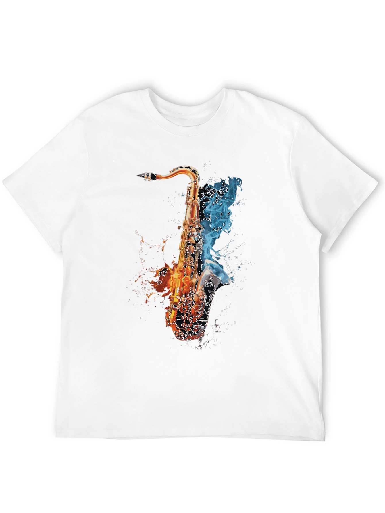 Fiery Saxophone Graphic Tee - Musicians Delight
