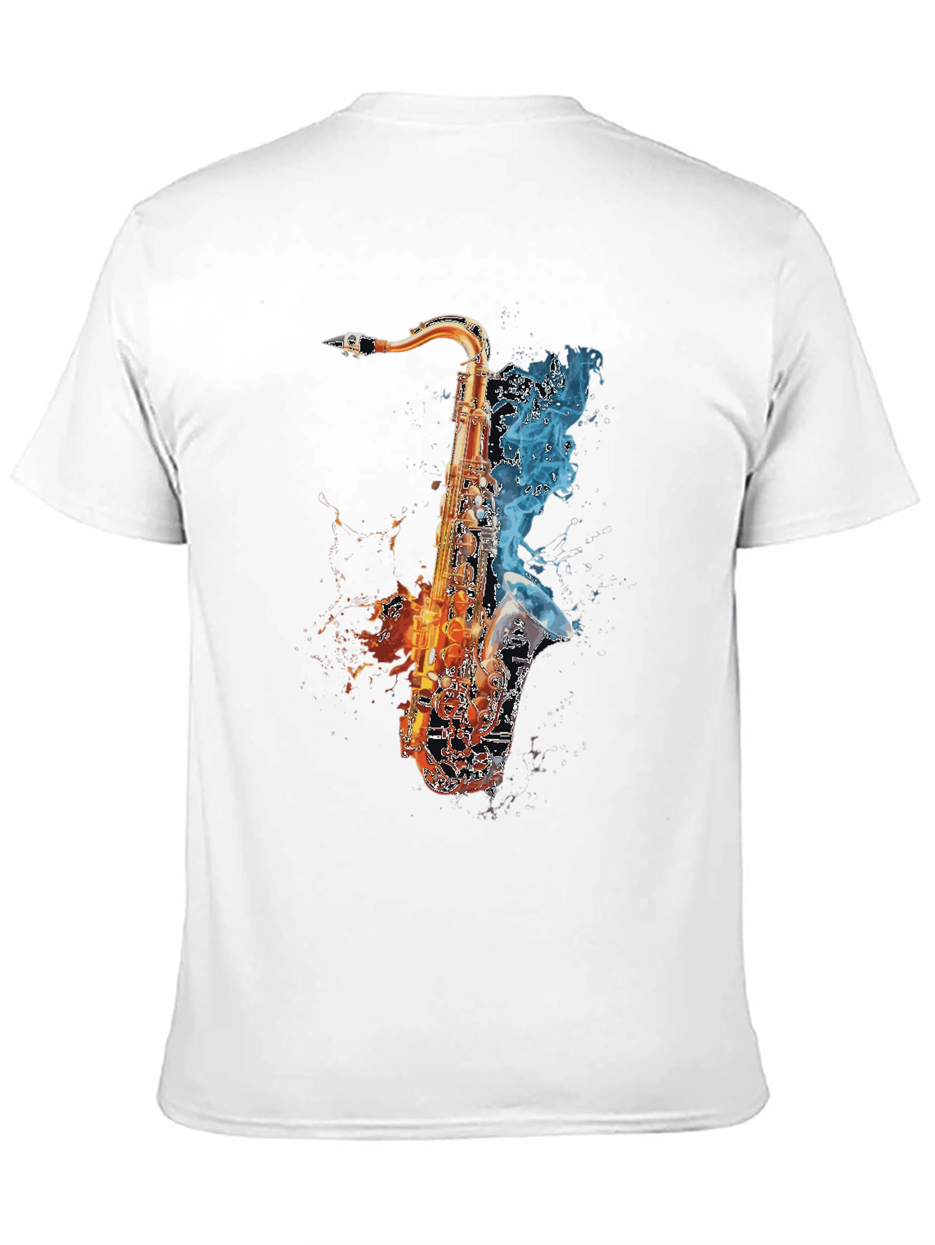 Fiery Saxophone Graphic Tee - Musicians Delight