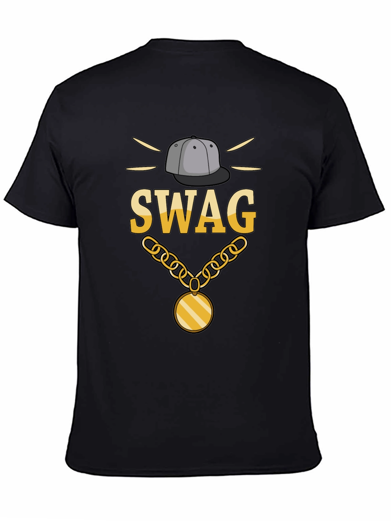 Swag Graphic Print Black T-Shirt