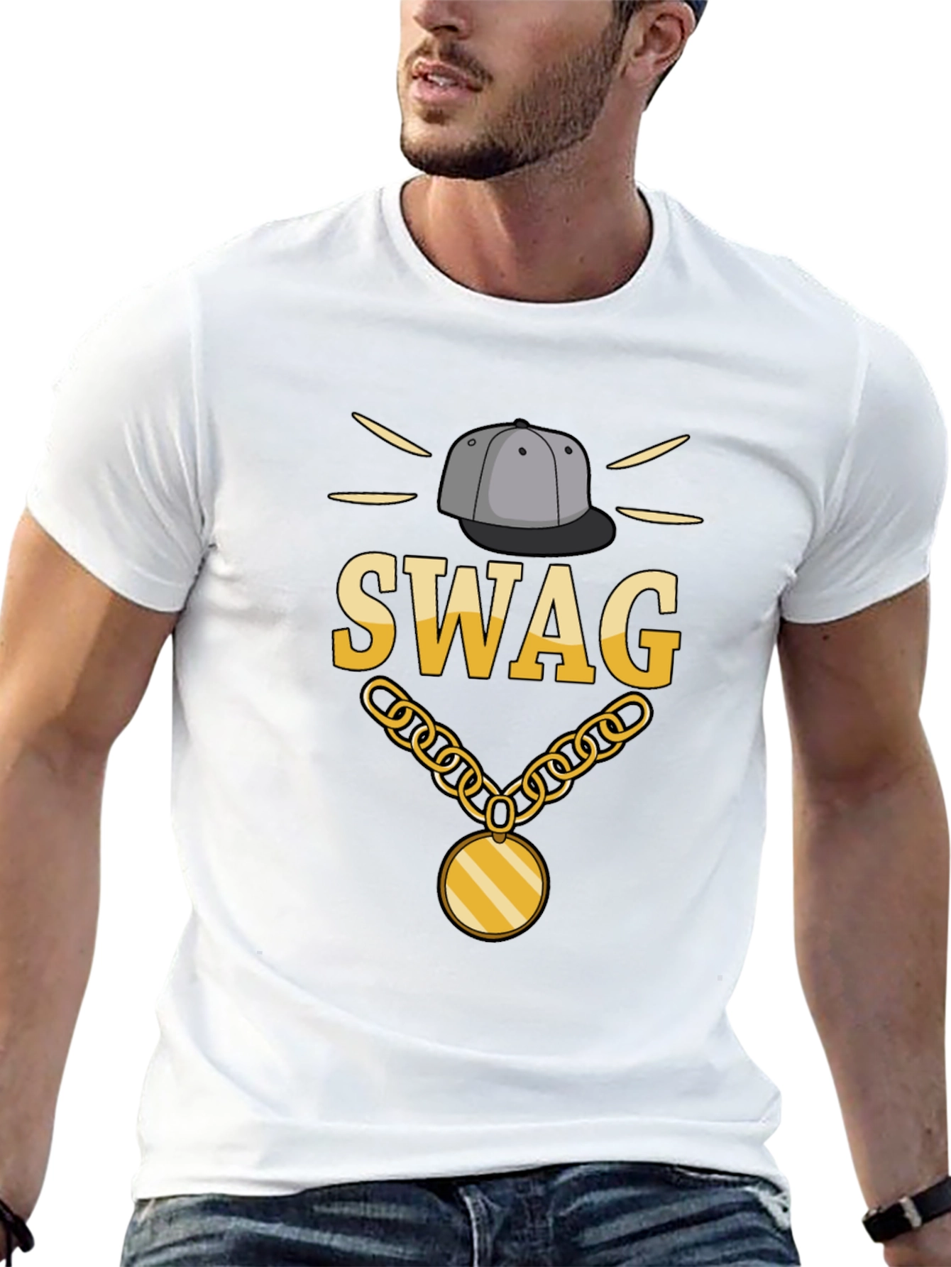 Swag Graphic Print Black T-Shirt