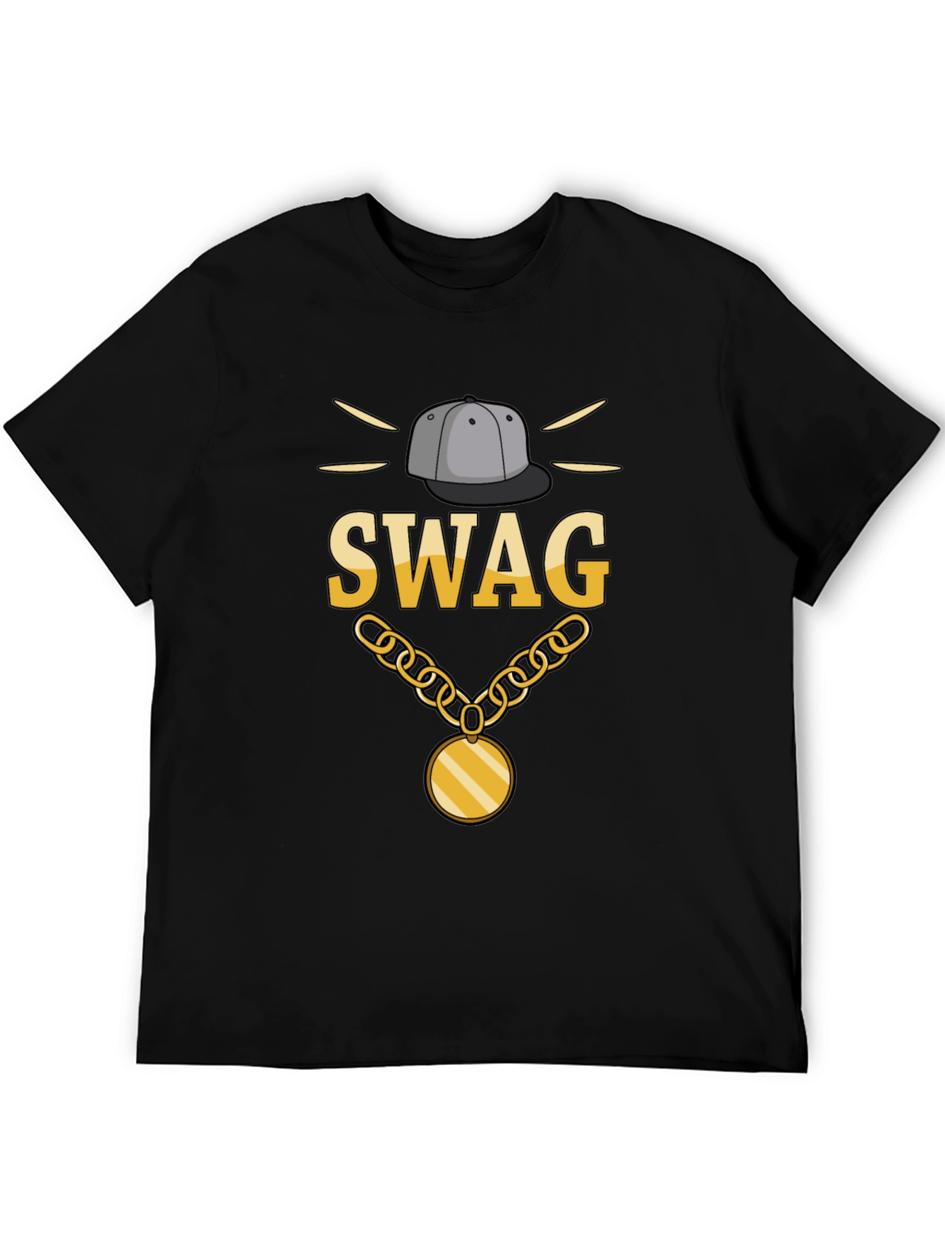 Swag Graphic Print Black T-Shirt