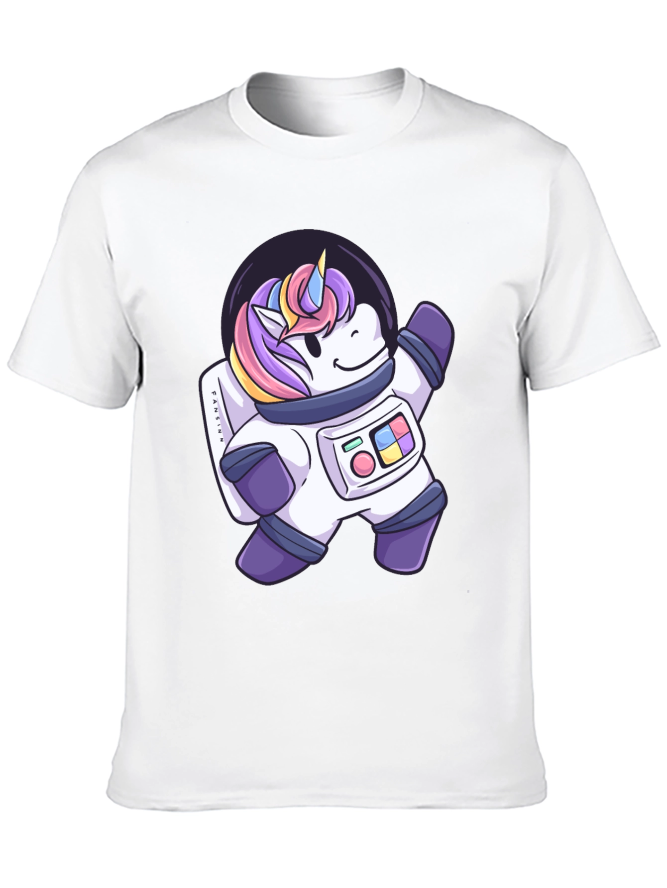 Astronaut Unicorn Graphic T-Shirt - Black