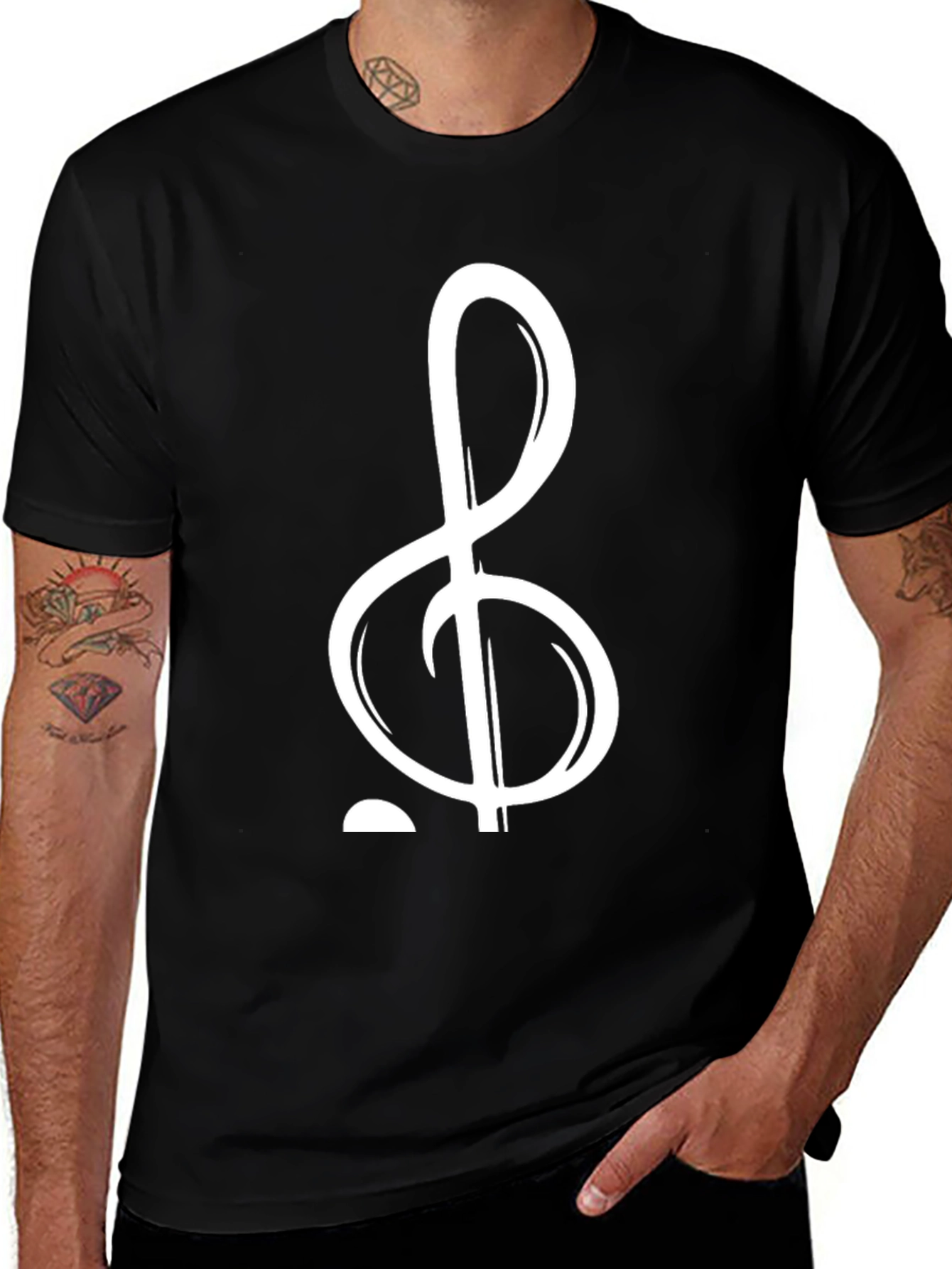 Treble Clef Graphic Tee - Music Lovers Shirt