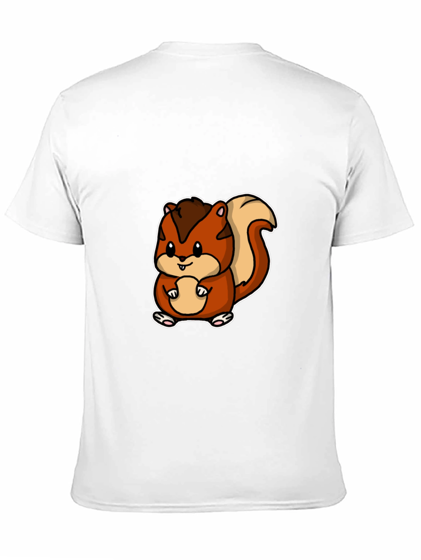 Cute Squirrel Graphic Tee - Black