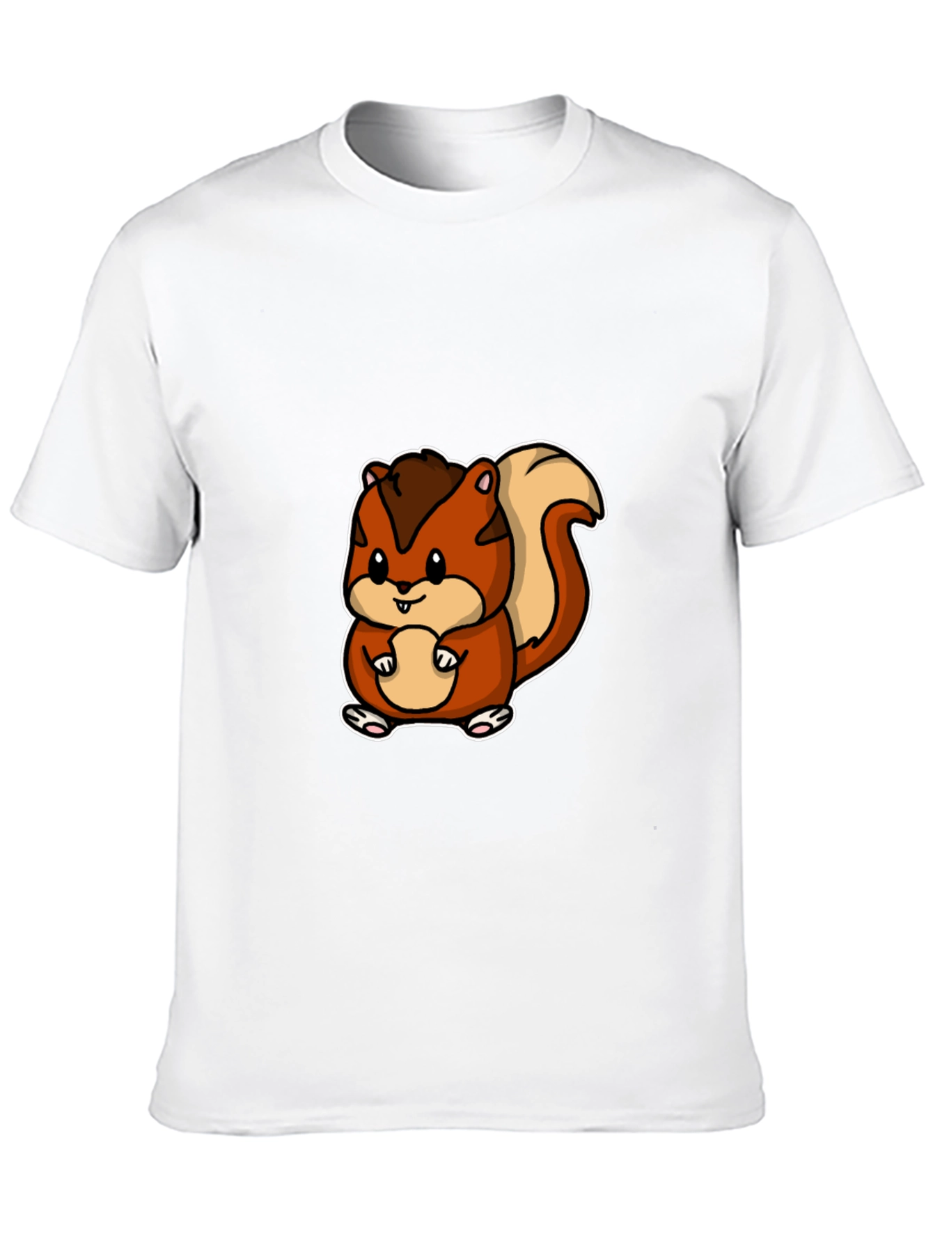 Cute Squirrel Graphic Tee - Black