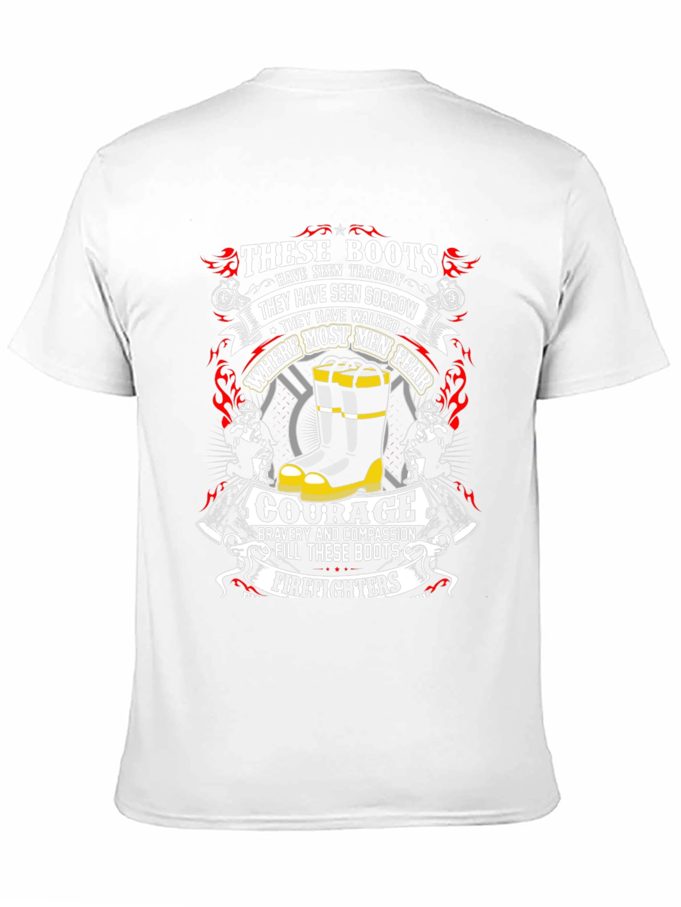 Firefighter Boots Graphic T-Shirt - Courage & Bravery