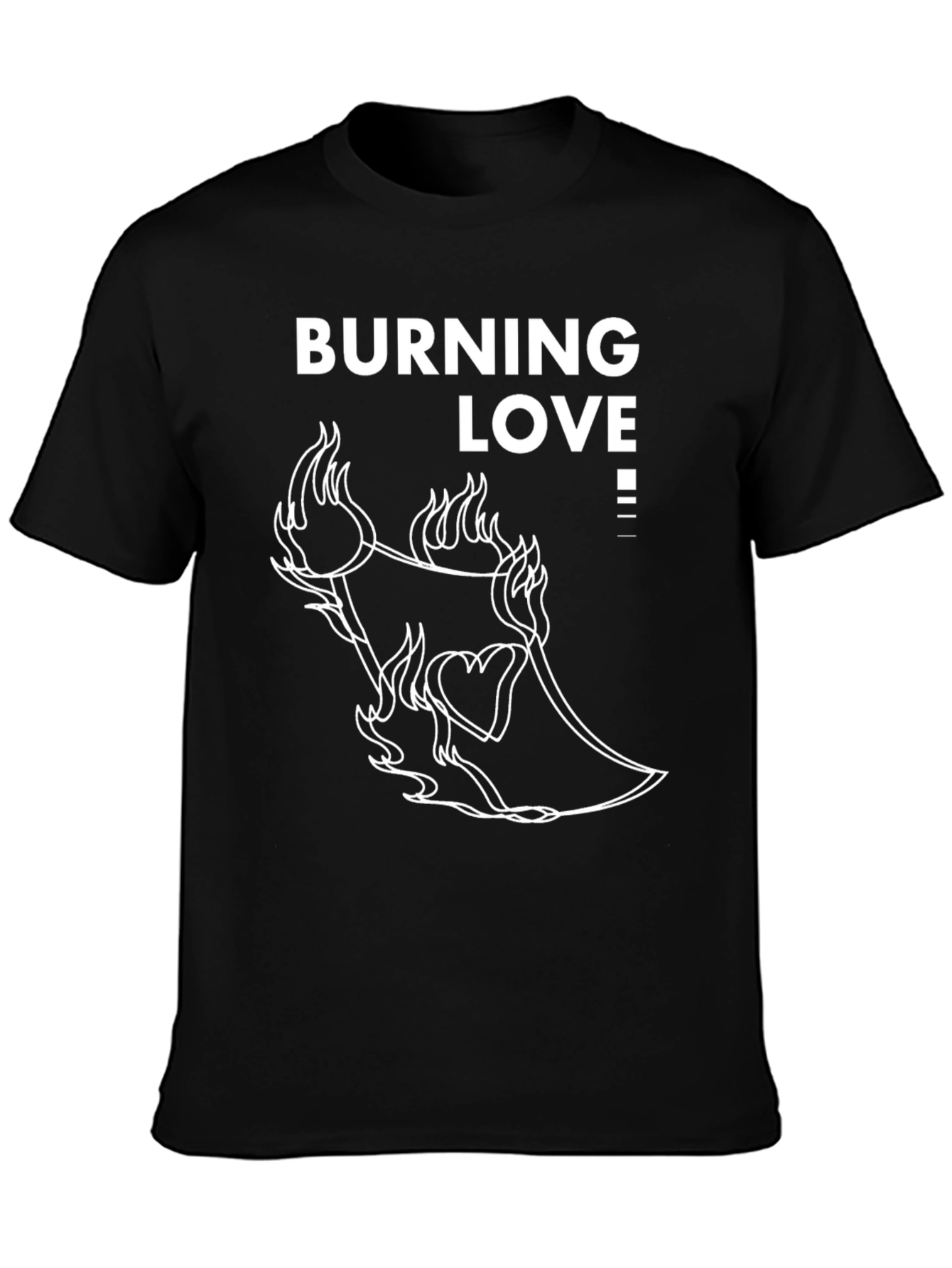 Burning Love Graphic Tee - Black T-Shirt