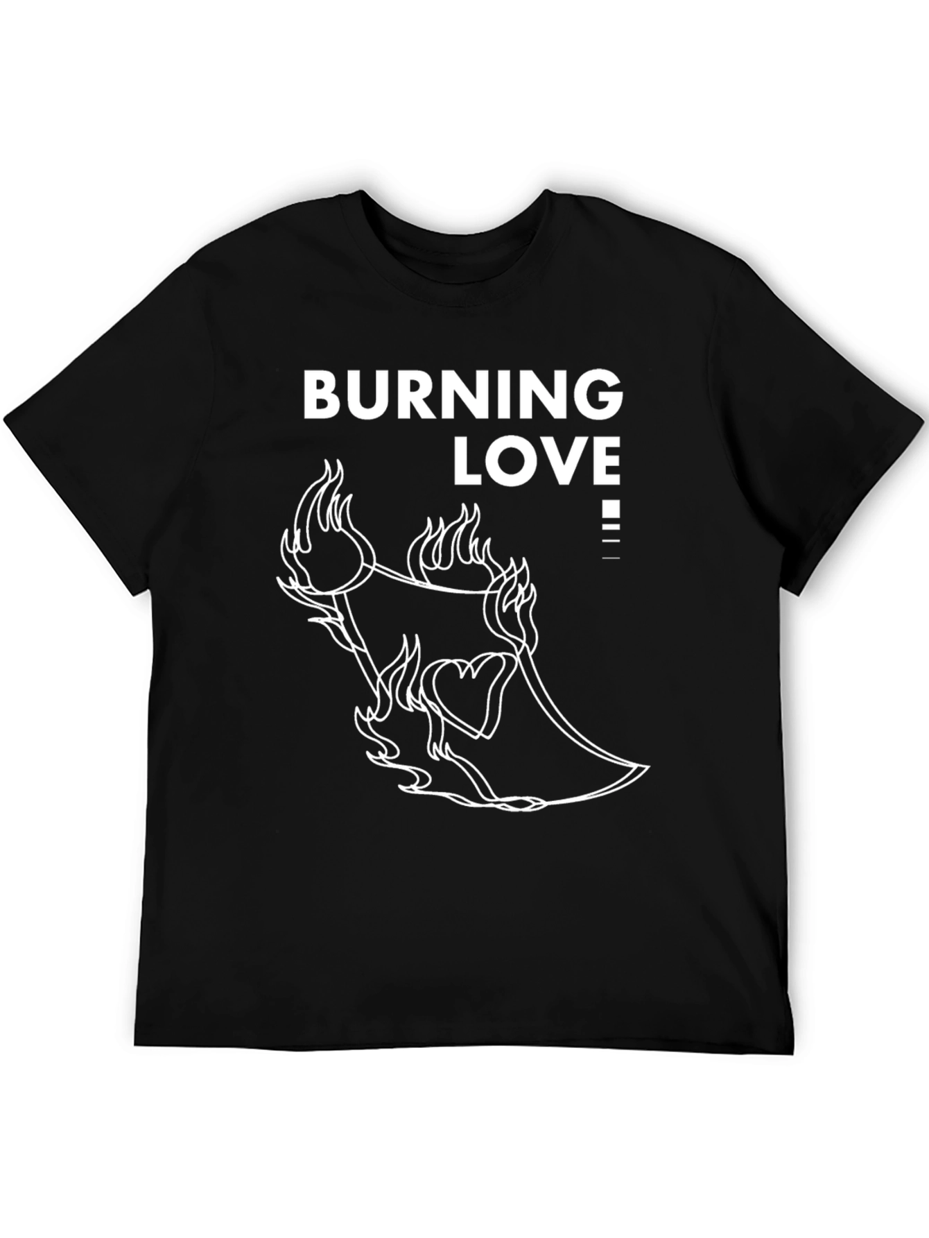 Burning Love Graphic Tee - Black T-Shirt