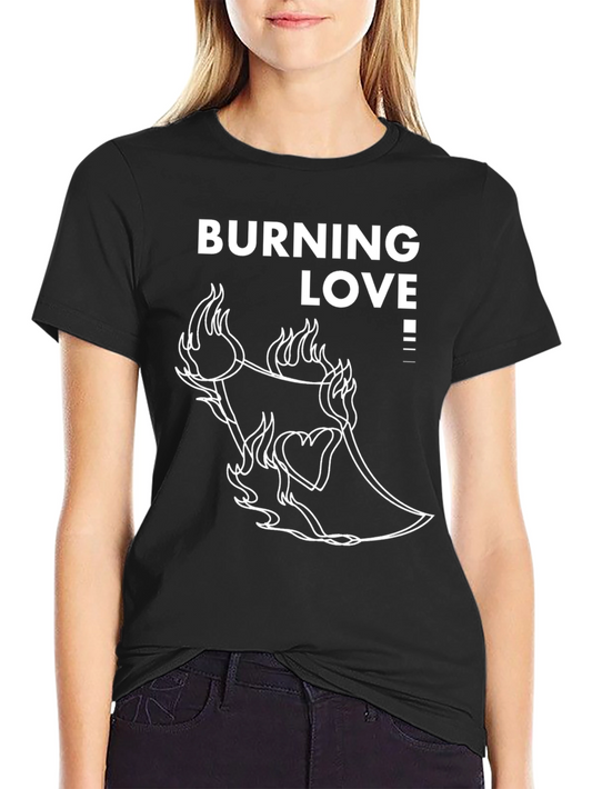 Burning Love Graphic Tee - Black T-Shirt