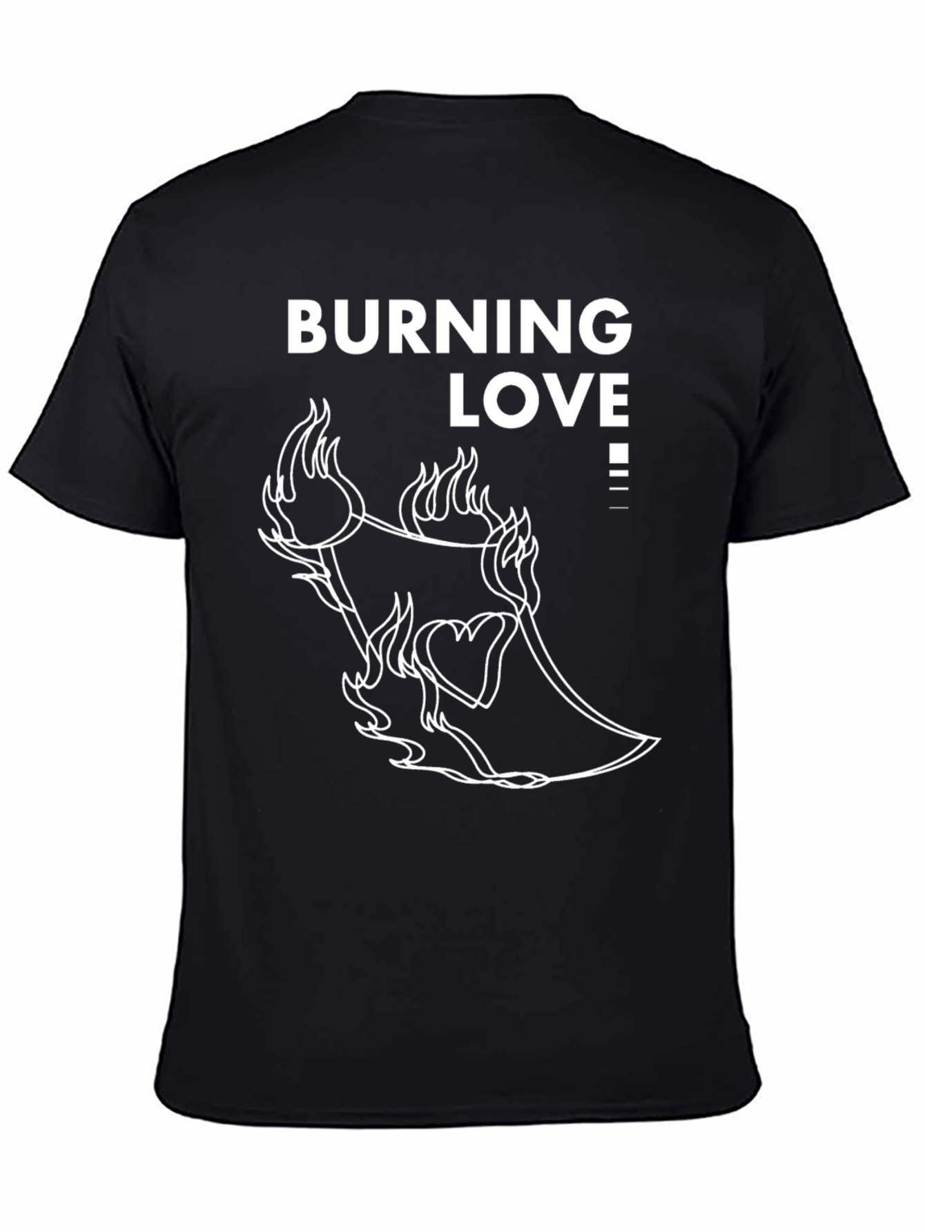 Burning Love Graphic Tee - Black T-Shirt