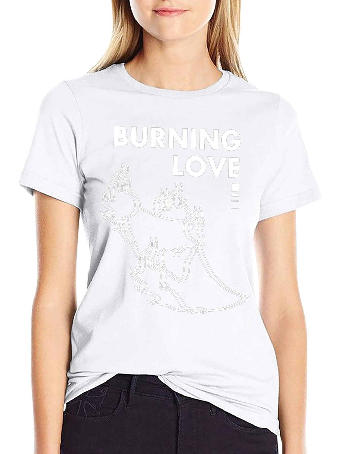 Burning Love Graphic Tee - Black T-Shirt