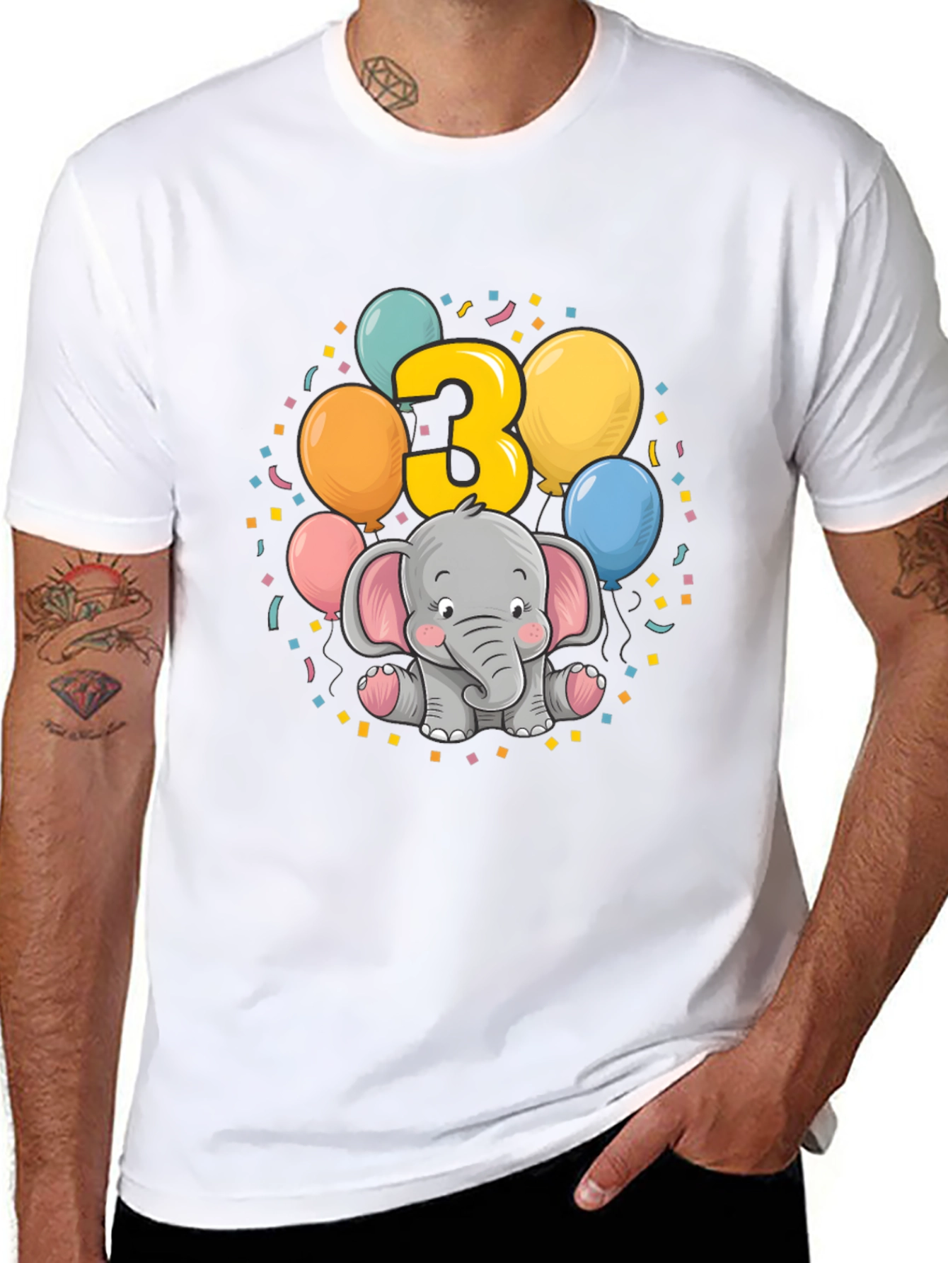 Cute 3rd Birthday Elephant T-Shirt