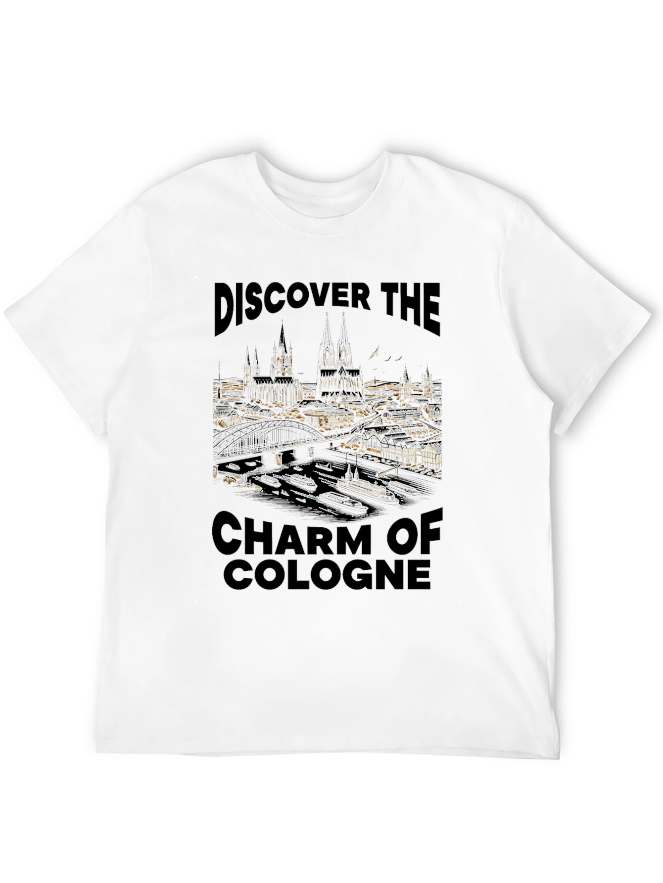 Discover the Charm of Cologne Black Graphic Tee