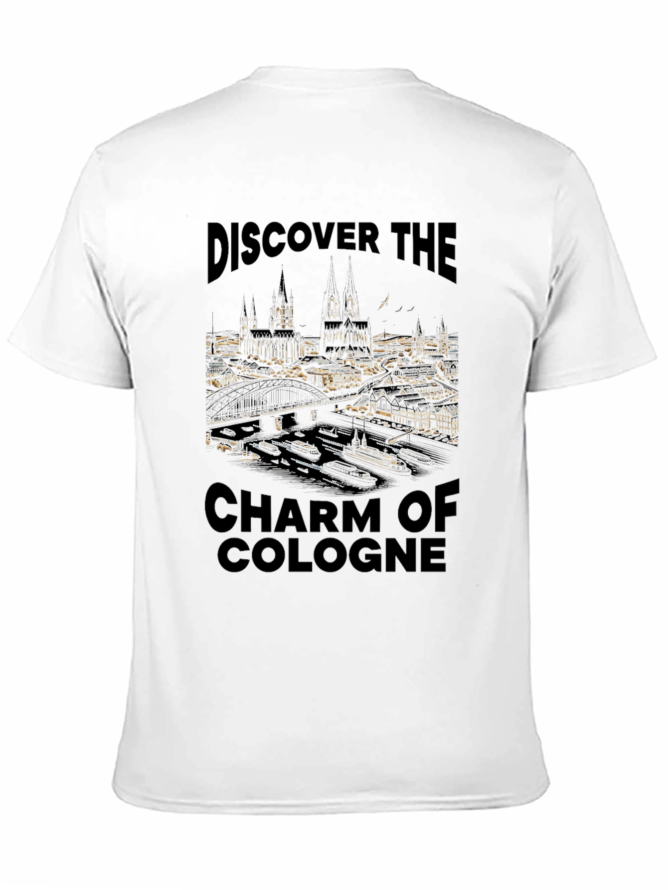 Discover the Charm of Cologne Black Graphic Tee