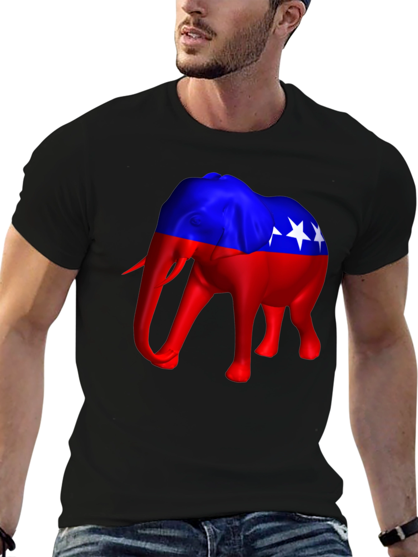 Elephant Political USA Flag T-Shirt