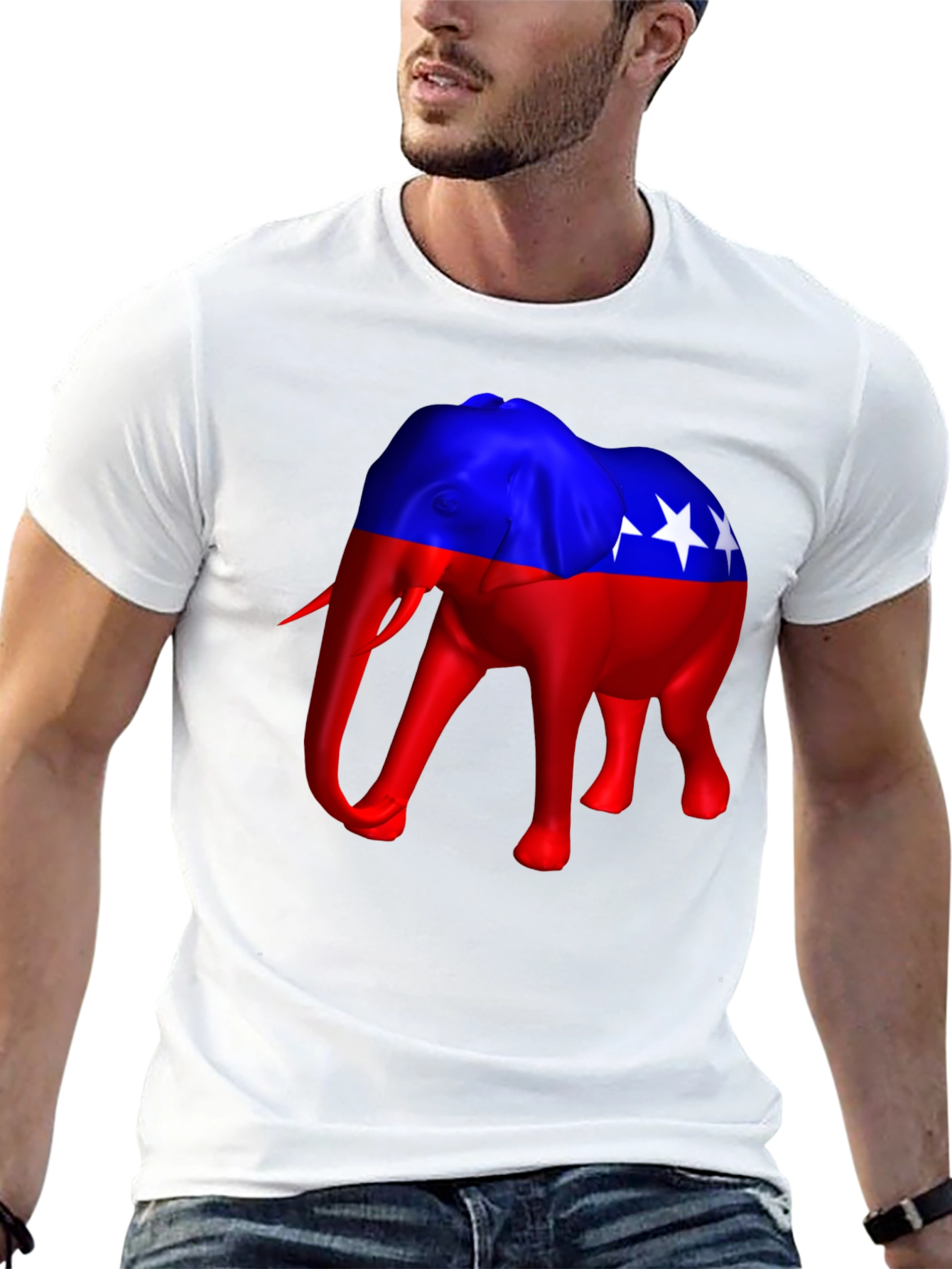 Elephant Political USA Flag T-Shirt