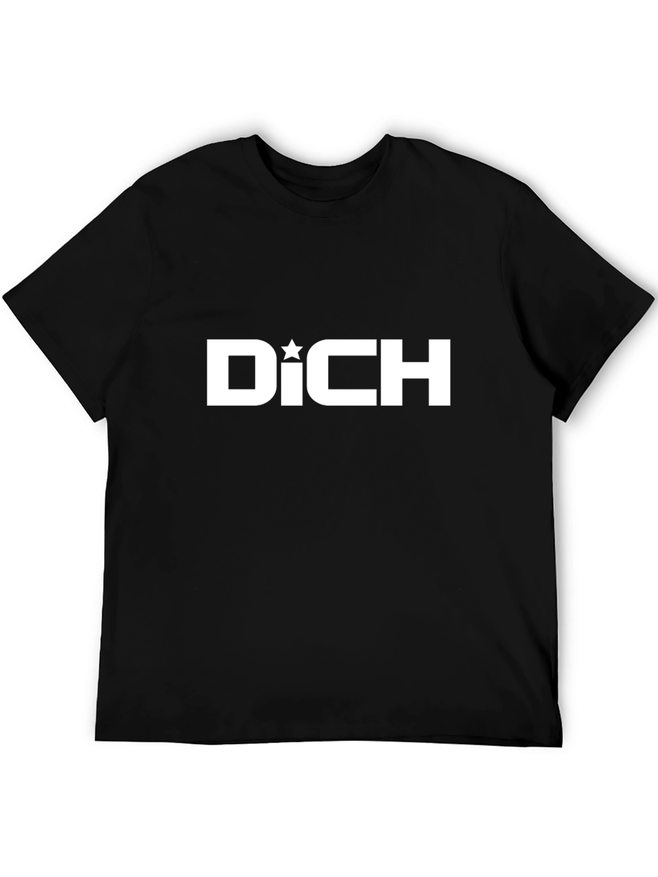 Dich Star Graphic Black T-Shirt - Stylish Casual Wear