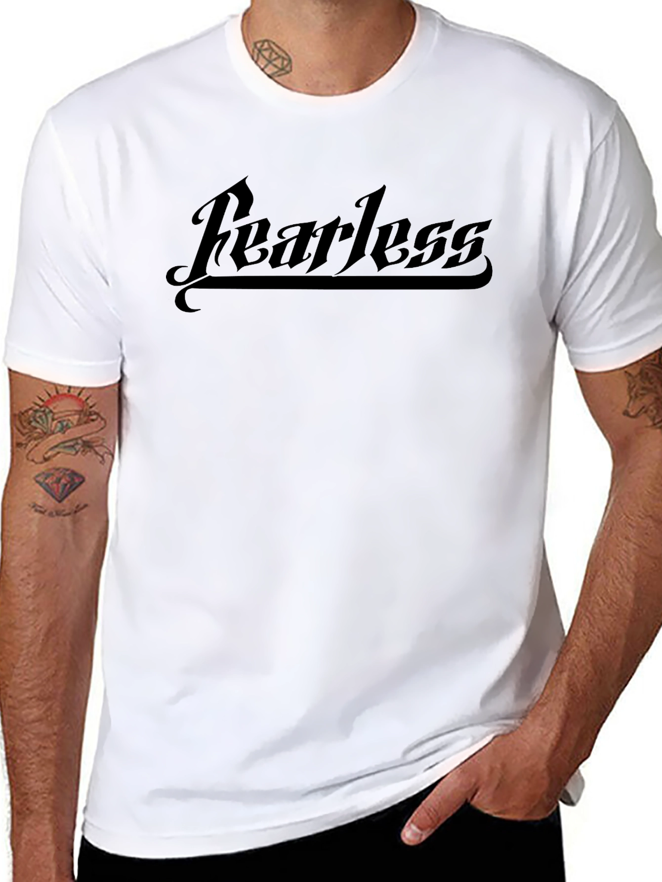 Fearless Graphic T-Shirt - Black Crew Neck Tee