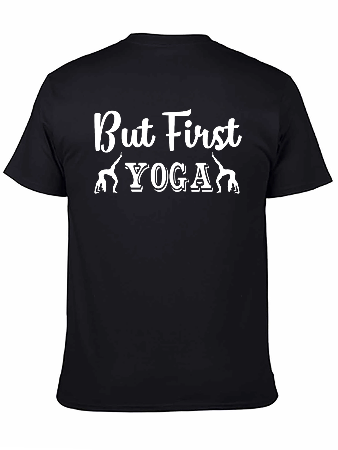 But First Yoga Black Graphic T-Shirt
