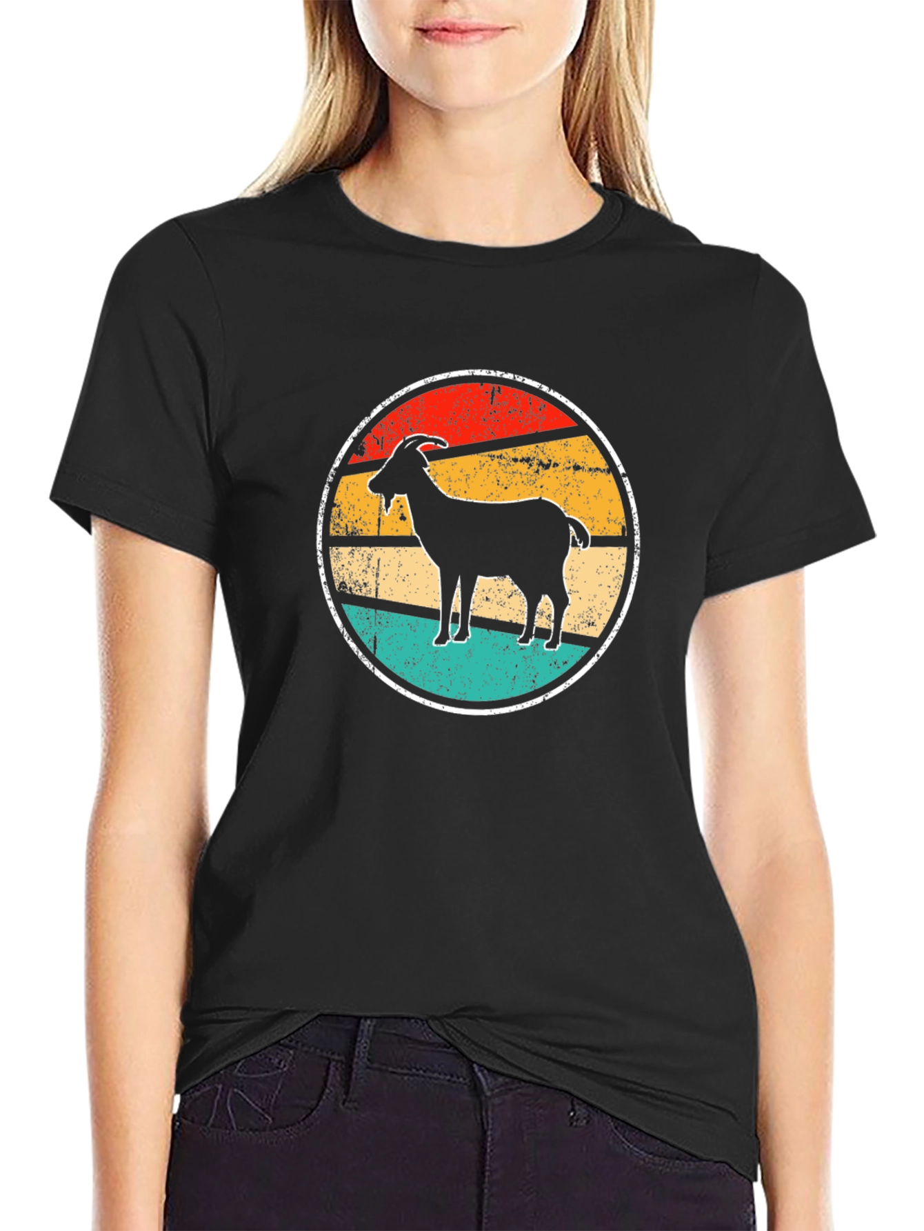 Retro Goat T-Shirt - Cool Animal Graphic Tee