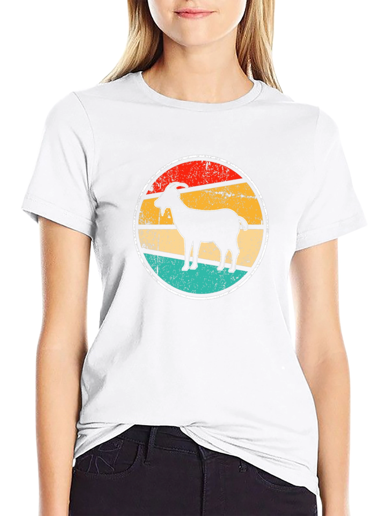 Retro Goat T-Shirt - Cool Animal Graphic Tee