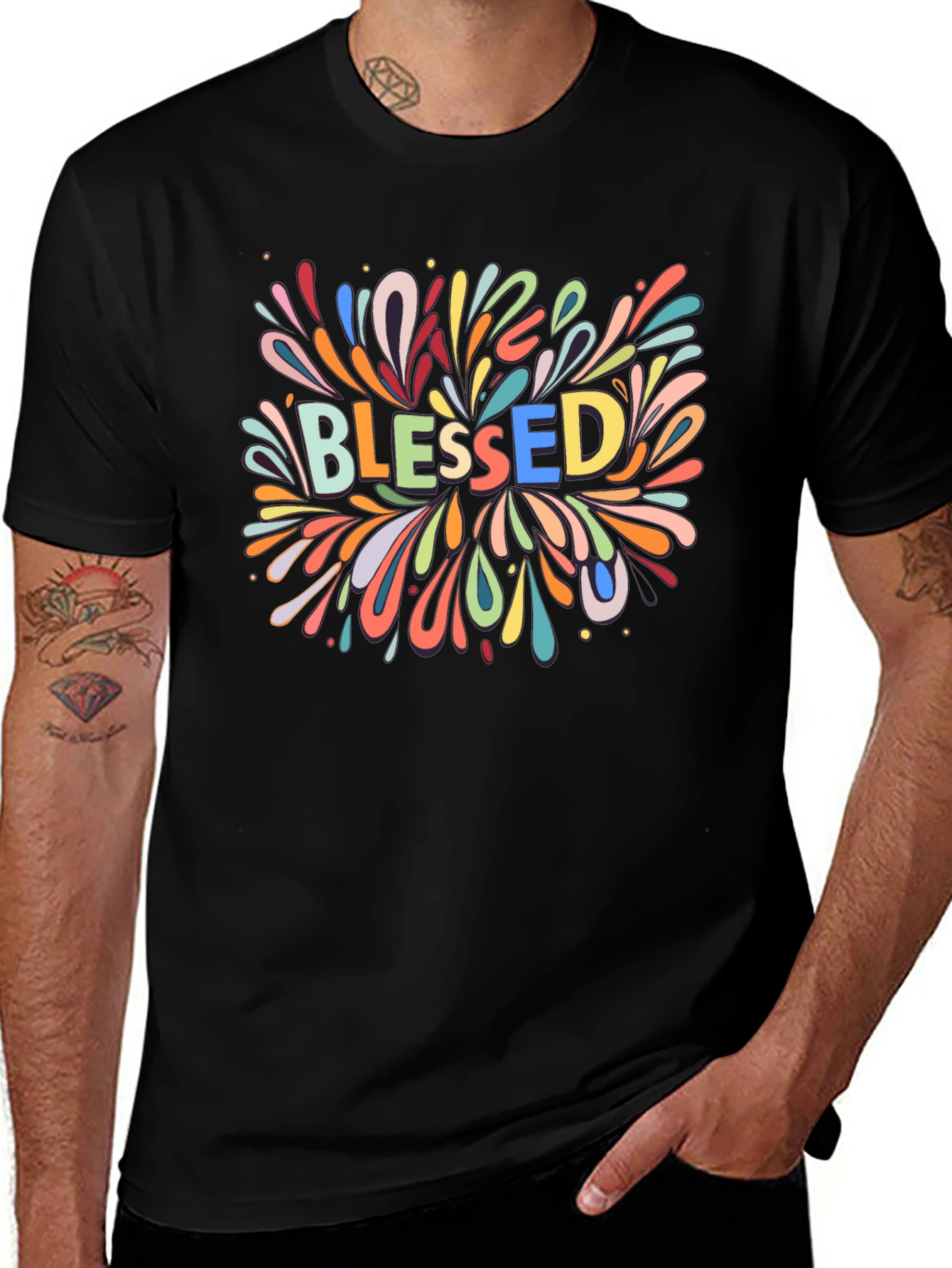 Blessed Colorful Graphic Tee