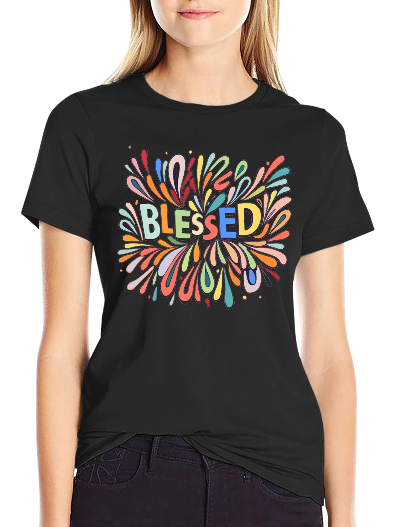 Blessed Colorful Graphic Tee