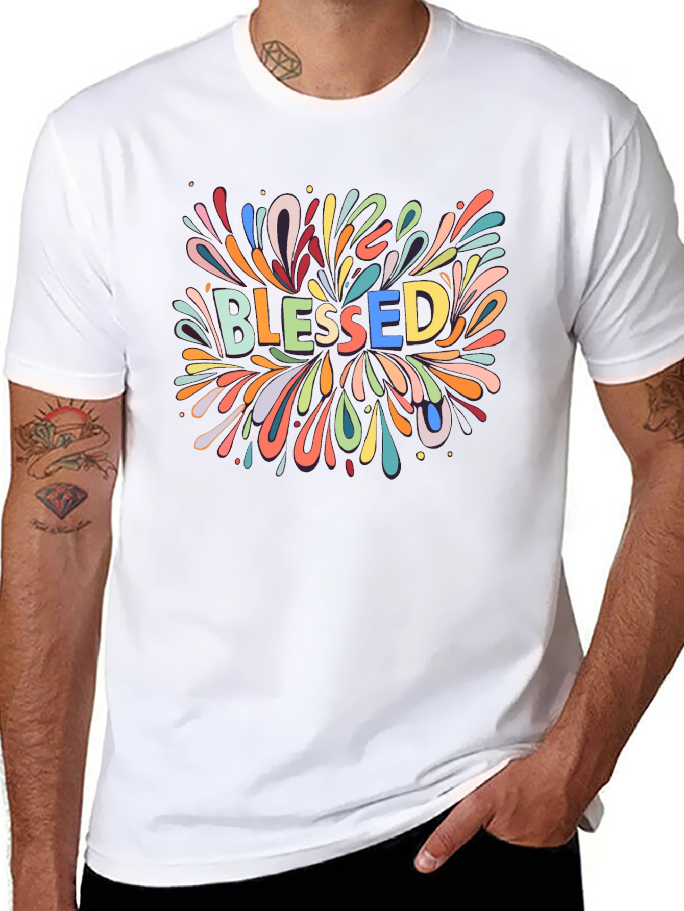 Blessed Colorful Graphic Tee